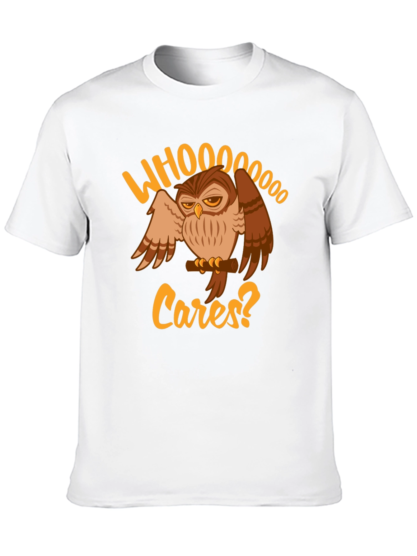 Whoooo Cares? Owl Graphic T-Shirt - Black