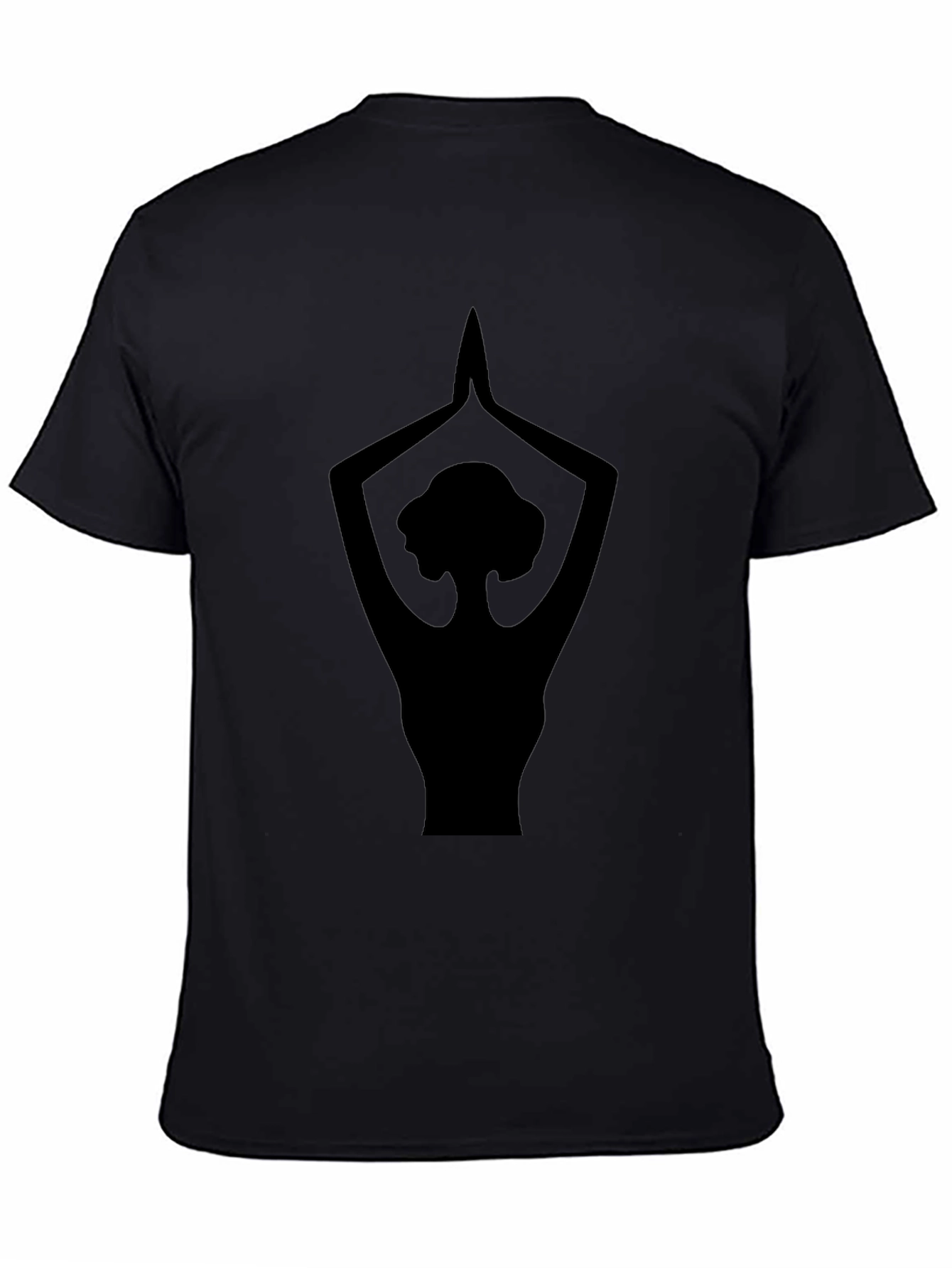 Yoga Silhouette Graphic Black T-Shirt