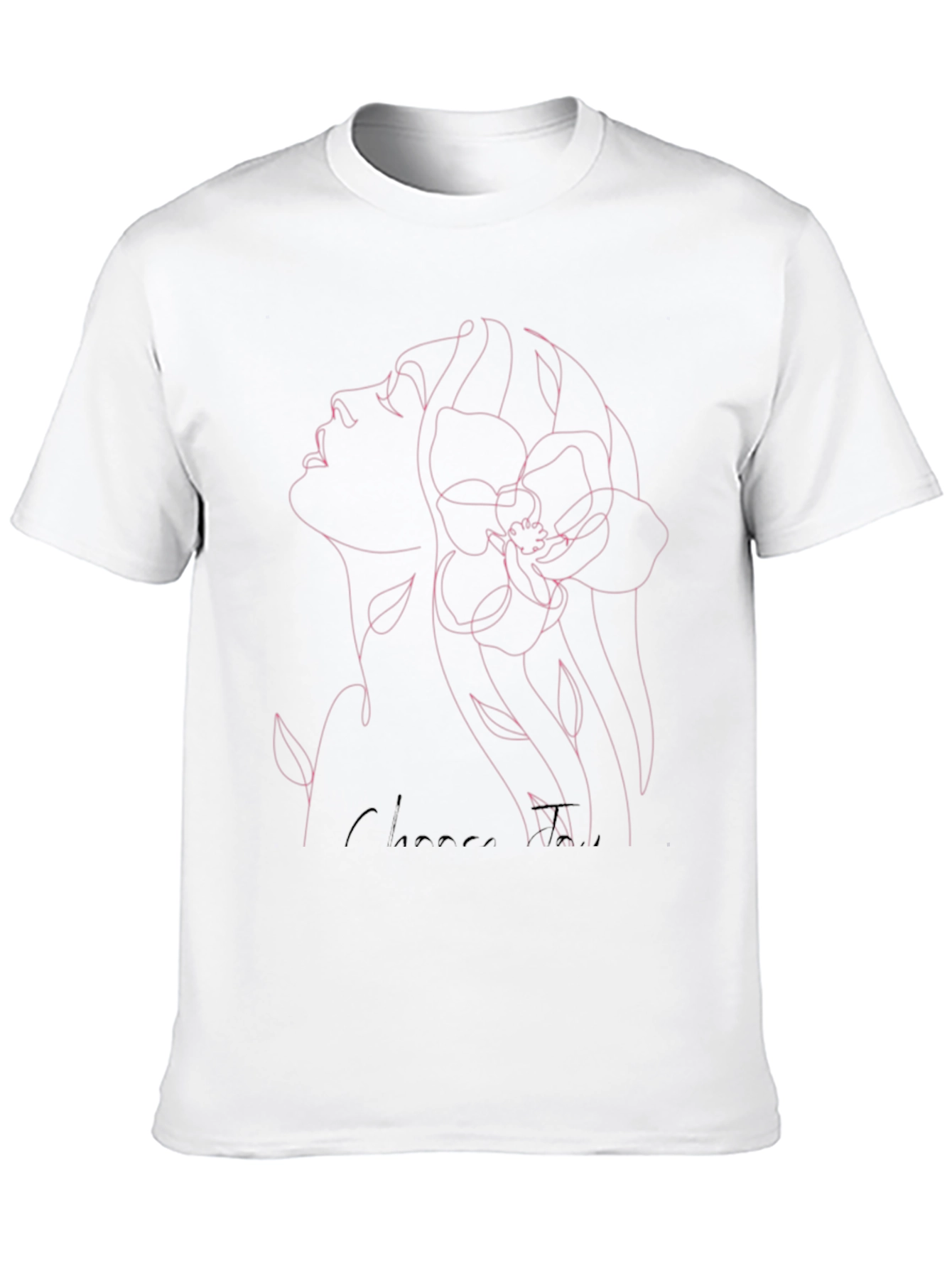 Floral Woman Graphic Tee - Modern Aesthetic