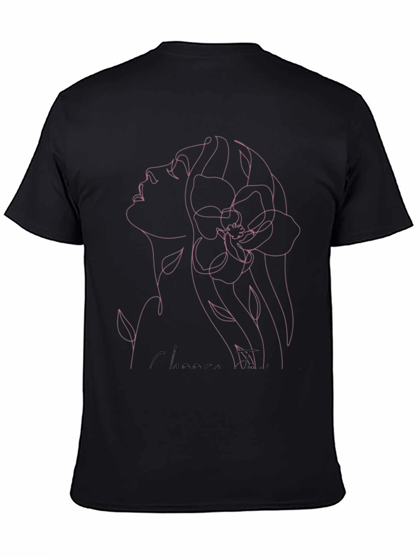 Floral Woman Graphic Tee - Modern Aesthetic