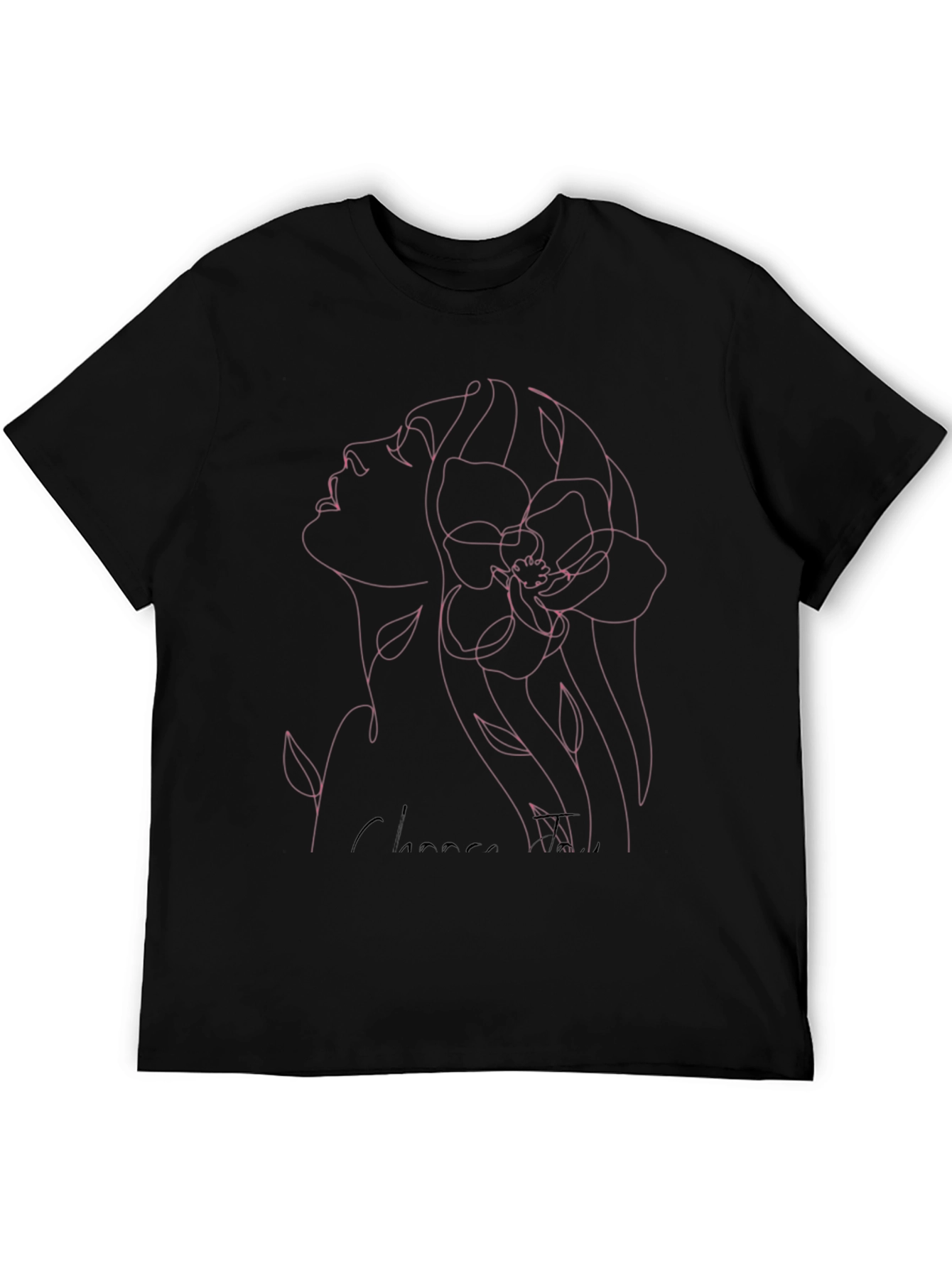 Floral Woman Graphic Tee - Modern Aesthetic