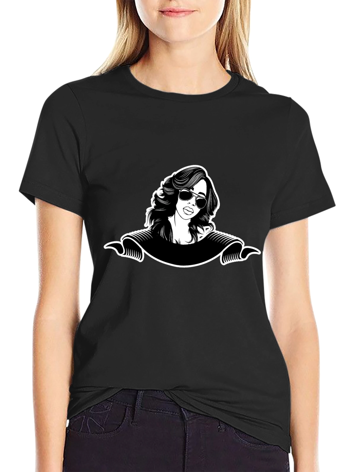 Retro Woman Graphic Tee - Classic Cool