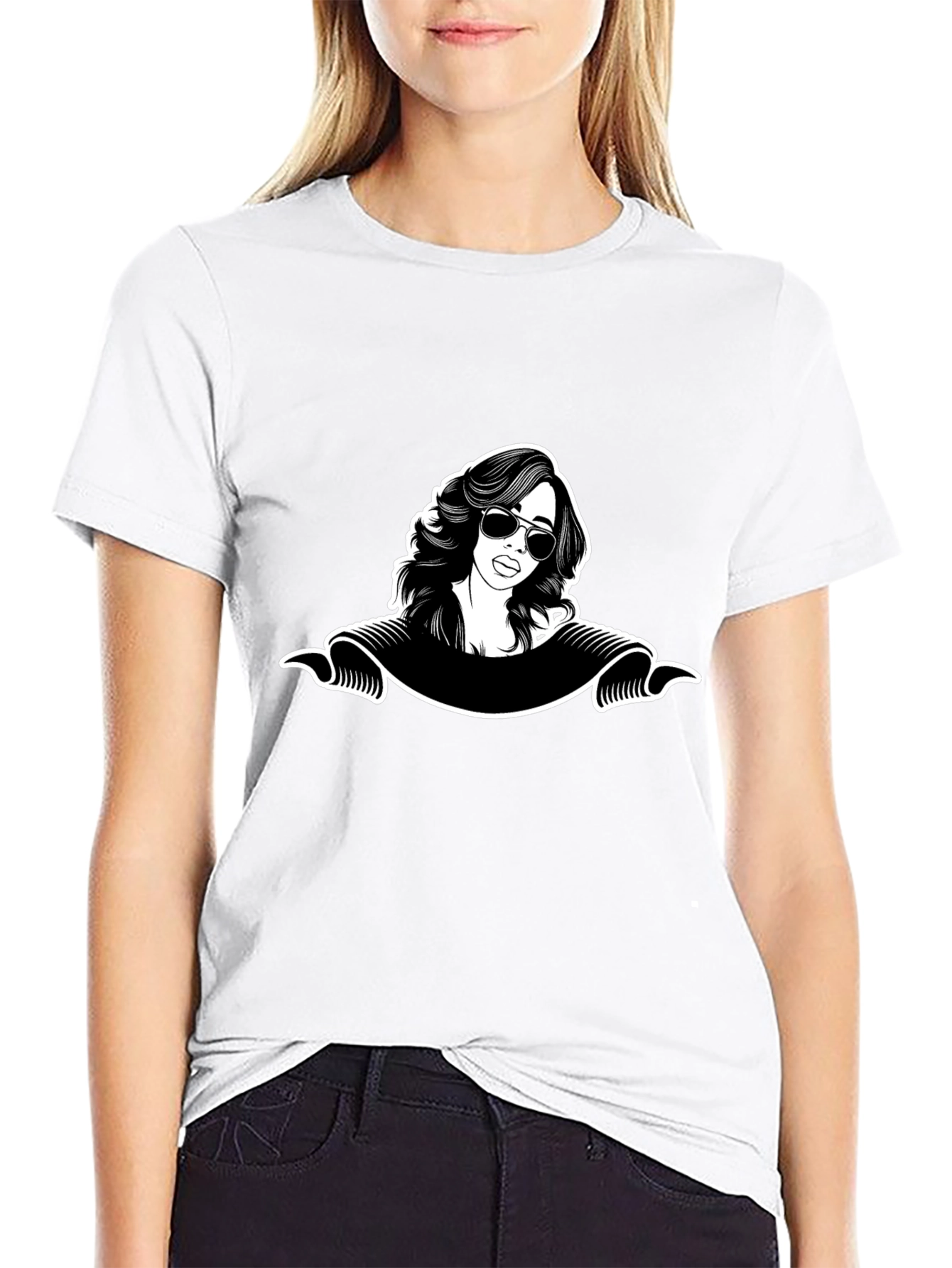 Retro Woman Graphic Tee - Classic Cool