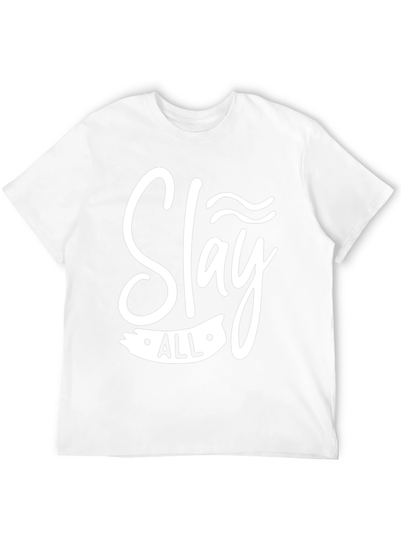 Slay All Graphic Tee - Trendy Black Cotton T-Shirt