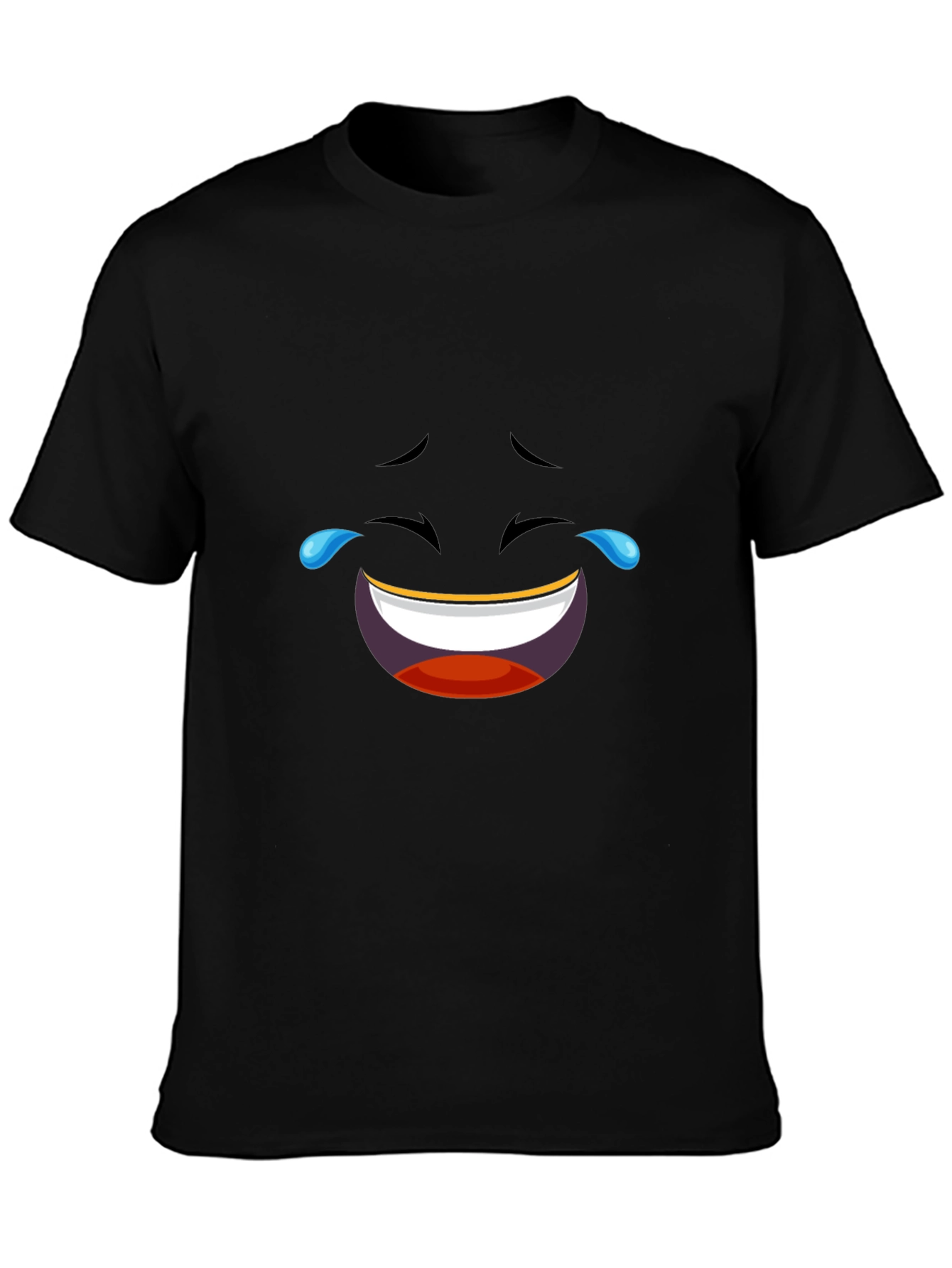 Laughing Emoji Black T-Shirt