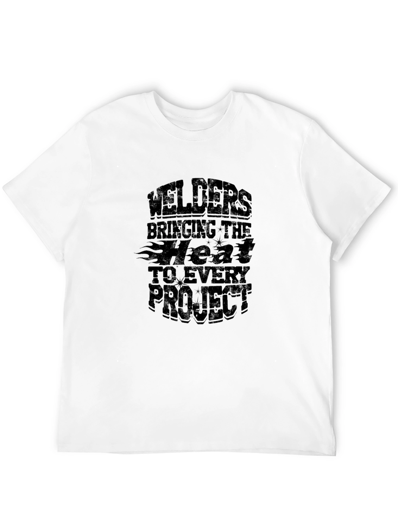 Welders Bringing The Heat Black Graphic T-Shirt