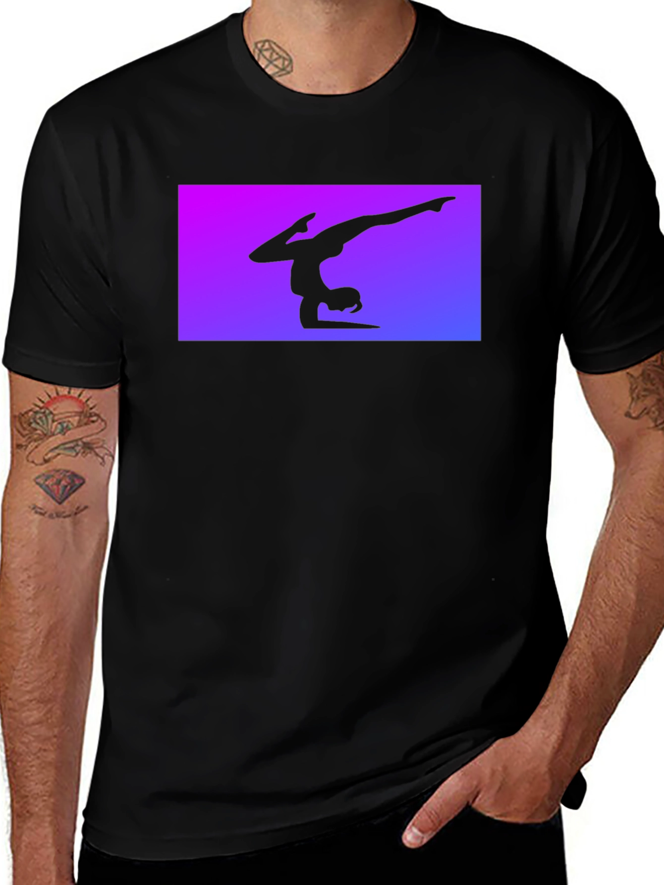 Gymnast Silhouette Tee - Black