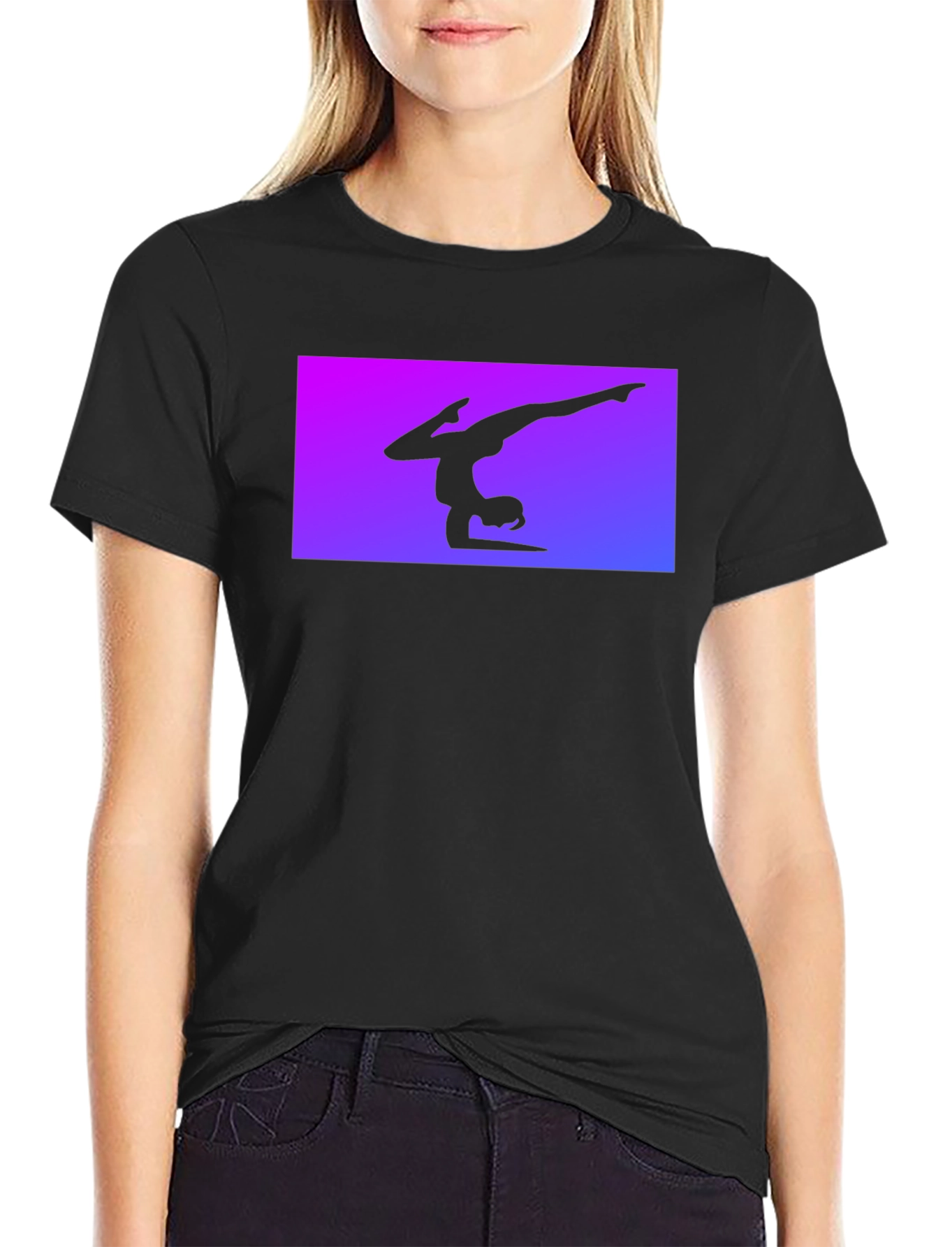 Gymnast Silhouette Tee - Black