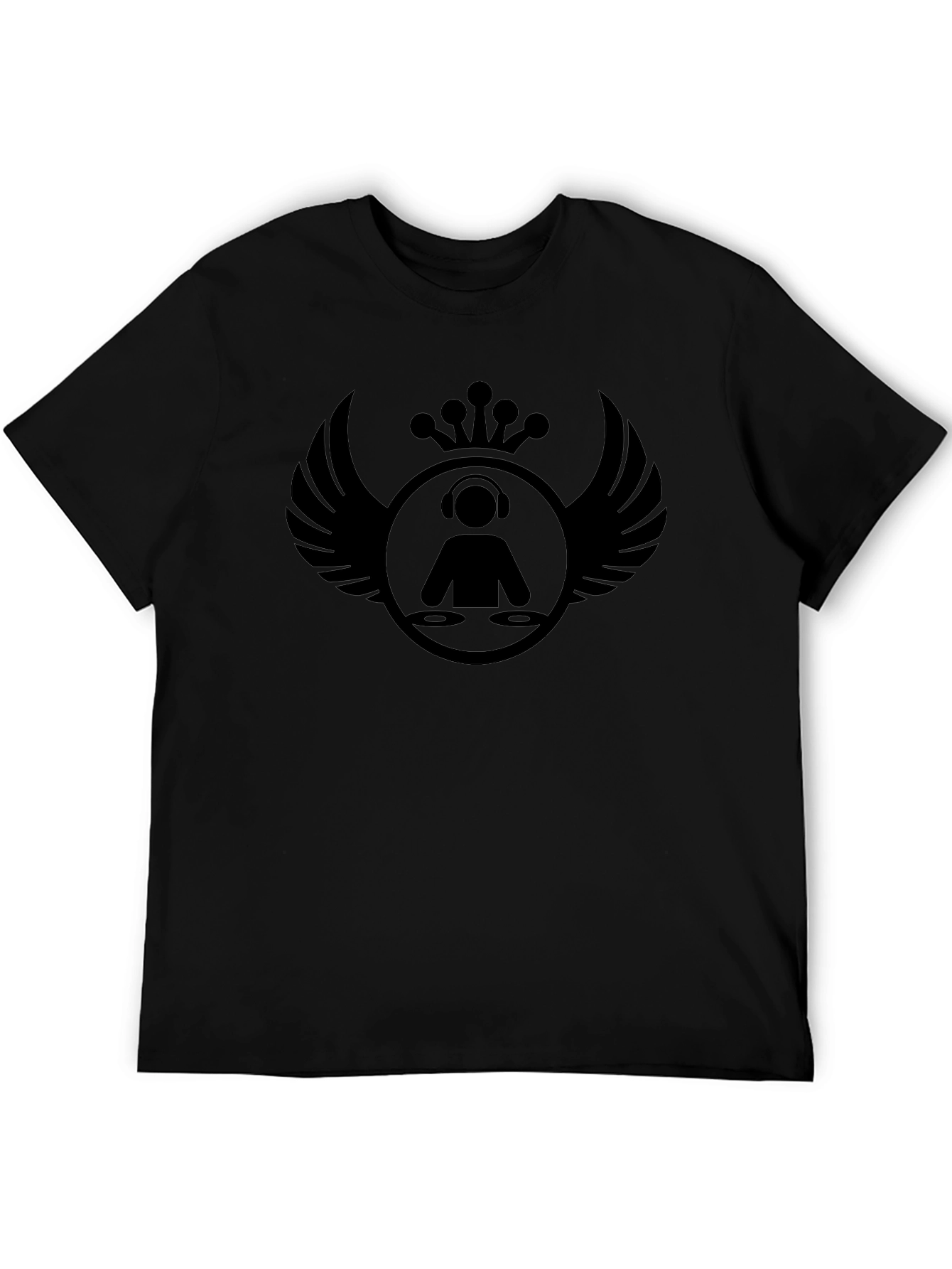 DJ Wings Graphic T-Shirt - Black Cotton Tee