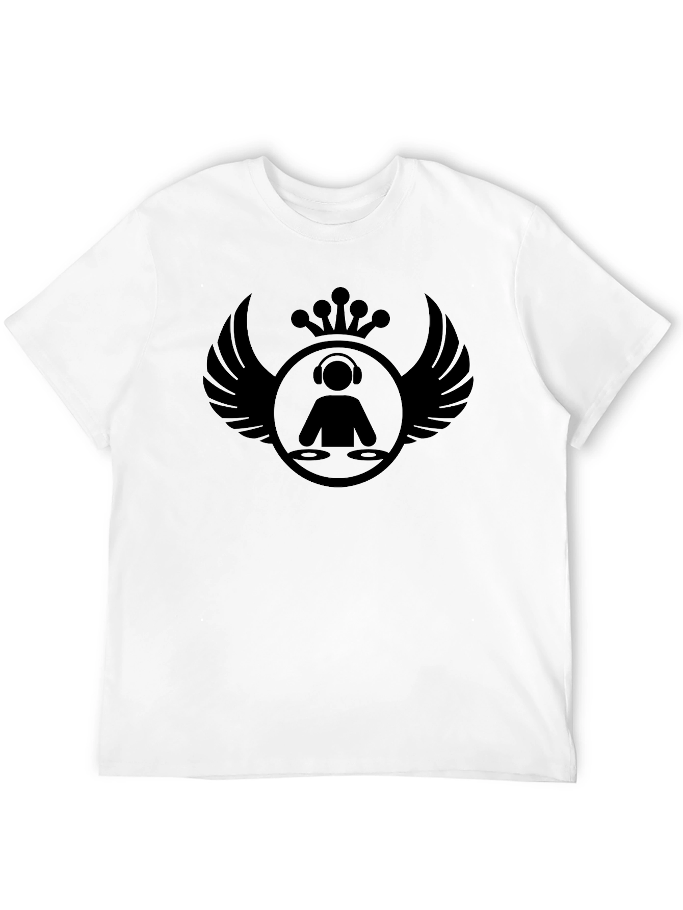 DJ Wings Graphic T-Shirt - Black Cotton Tee