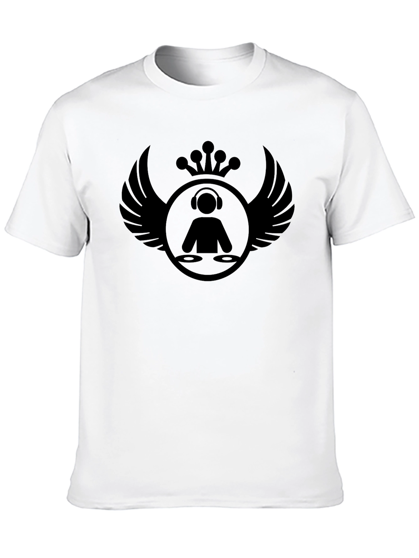 DJ Wings Graphic T-Shirt - Black Cotton Tee