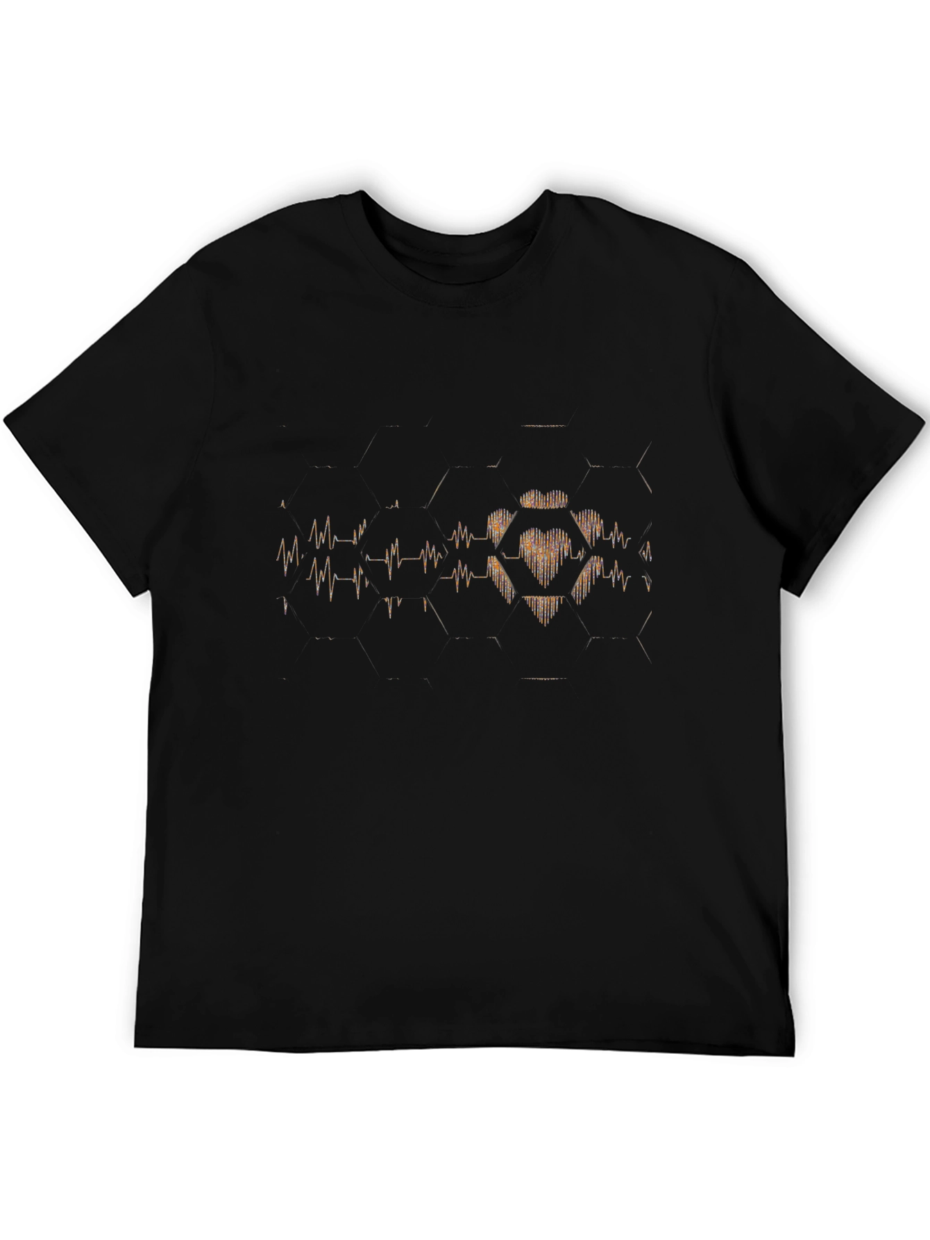 Heartbeat Graphic T-Shirt - Black