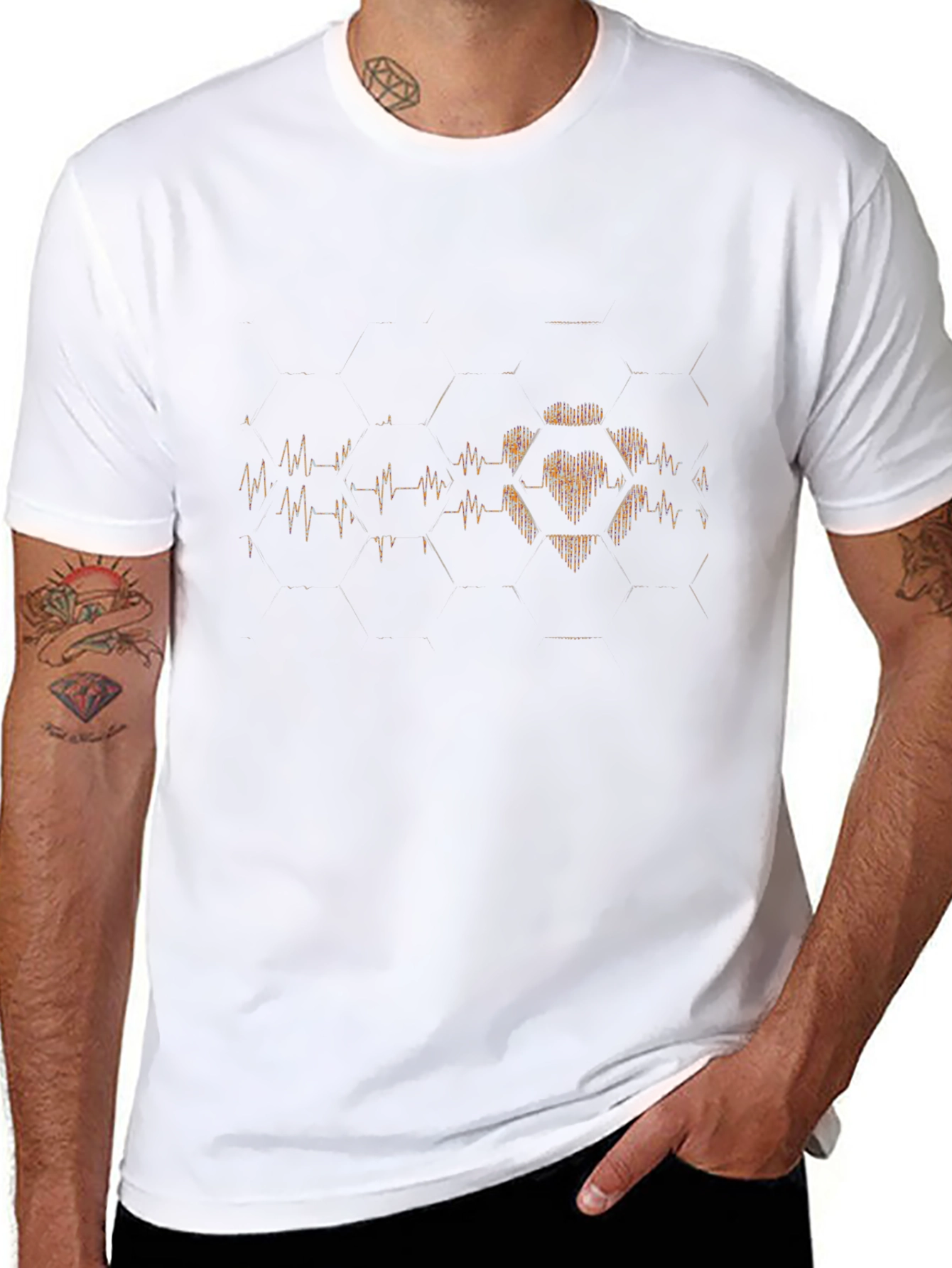 Heartbeat Graphic T-Shirt - Black