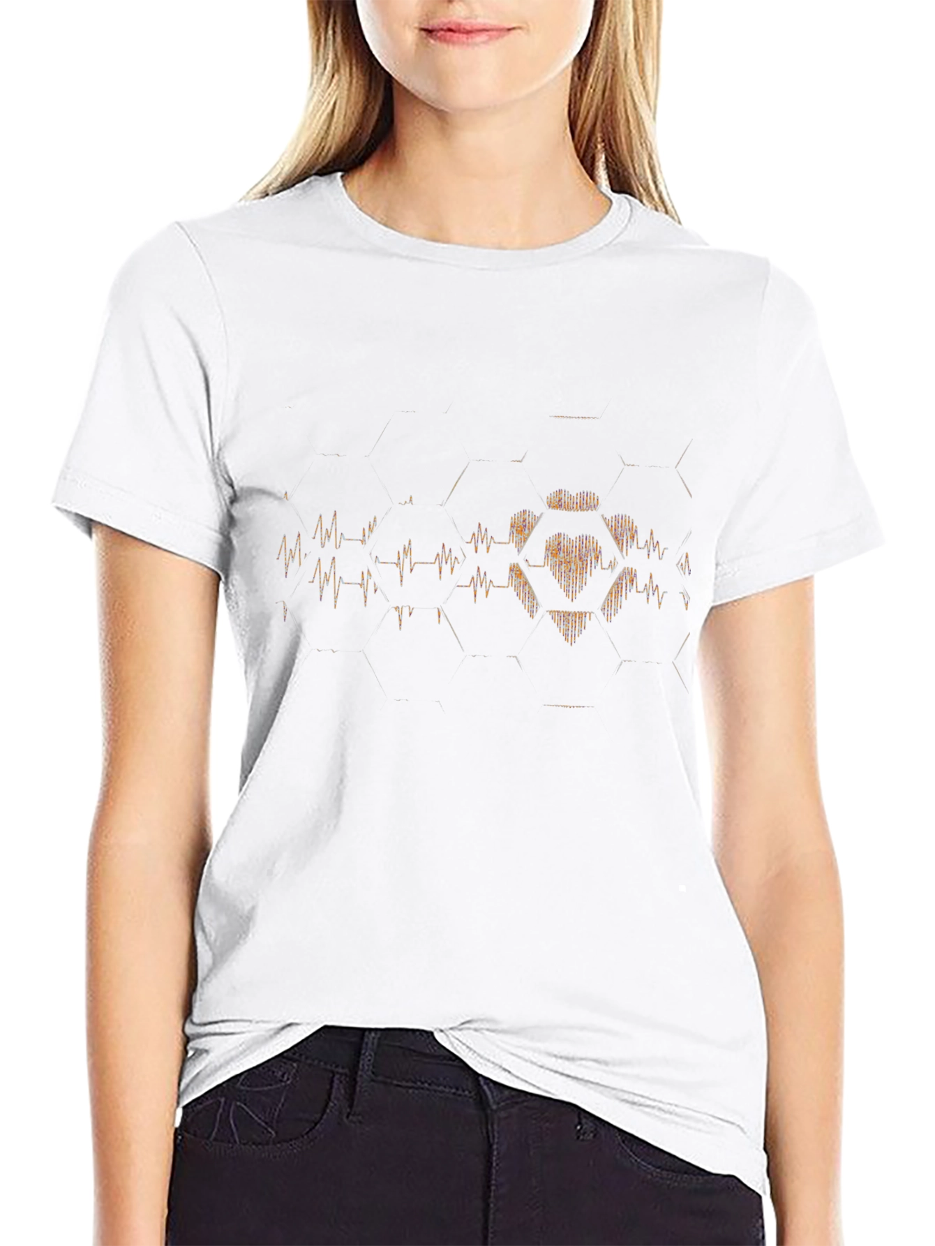 Heartbeat Graphic T-Shirt - Black