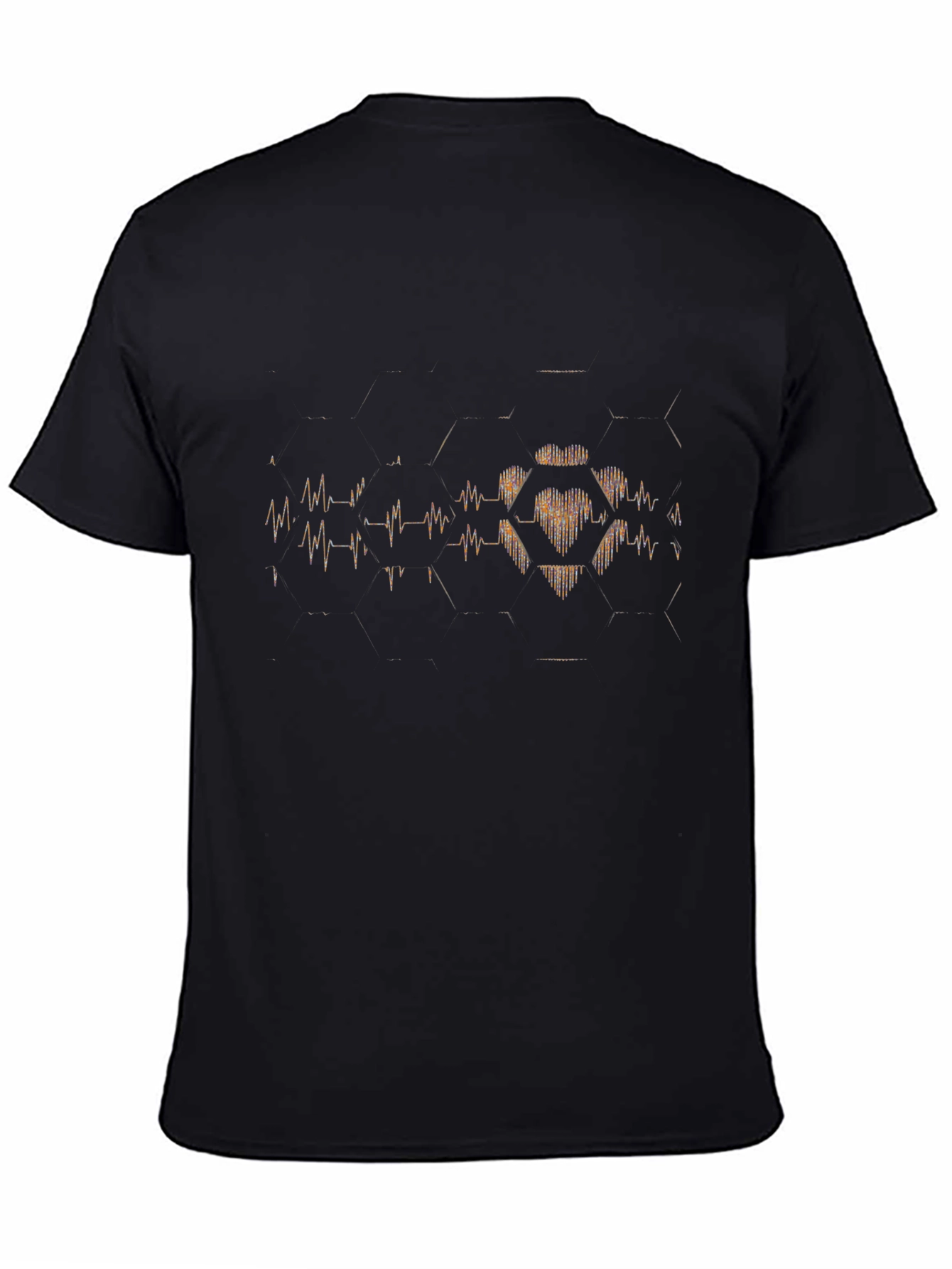 Heartbeat Graphic T-Shirt - Black