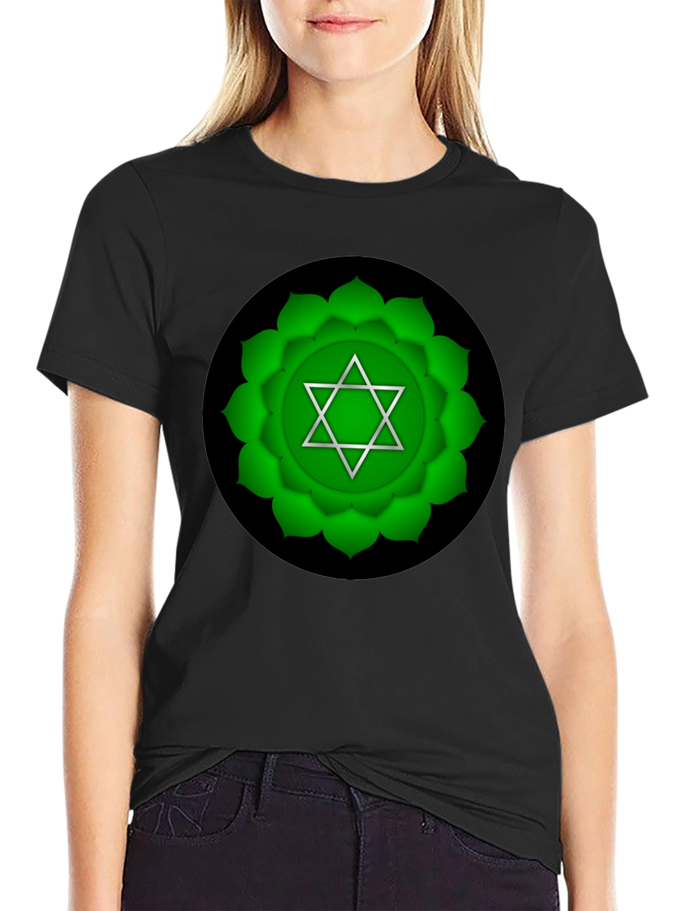 Heart Chakra T-Shirt - Green Spiritual Design