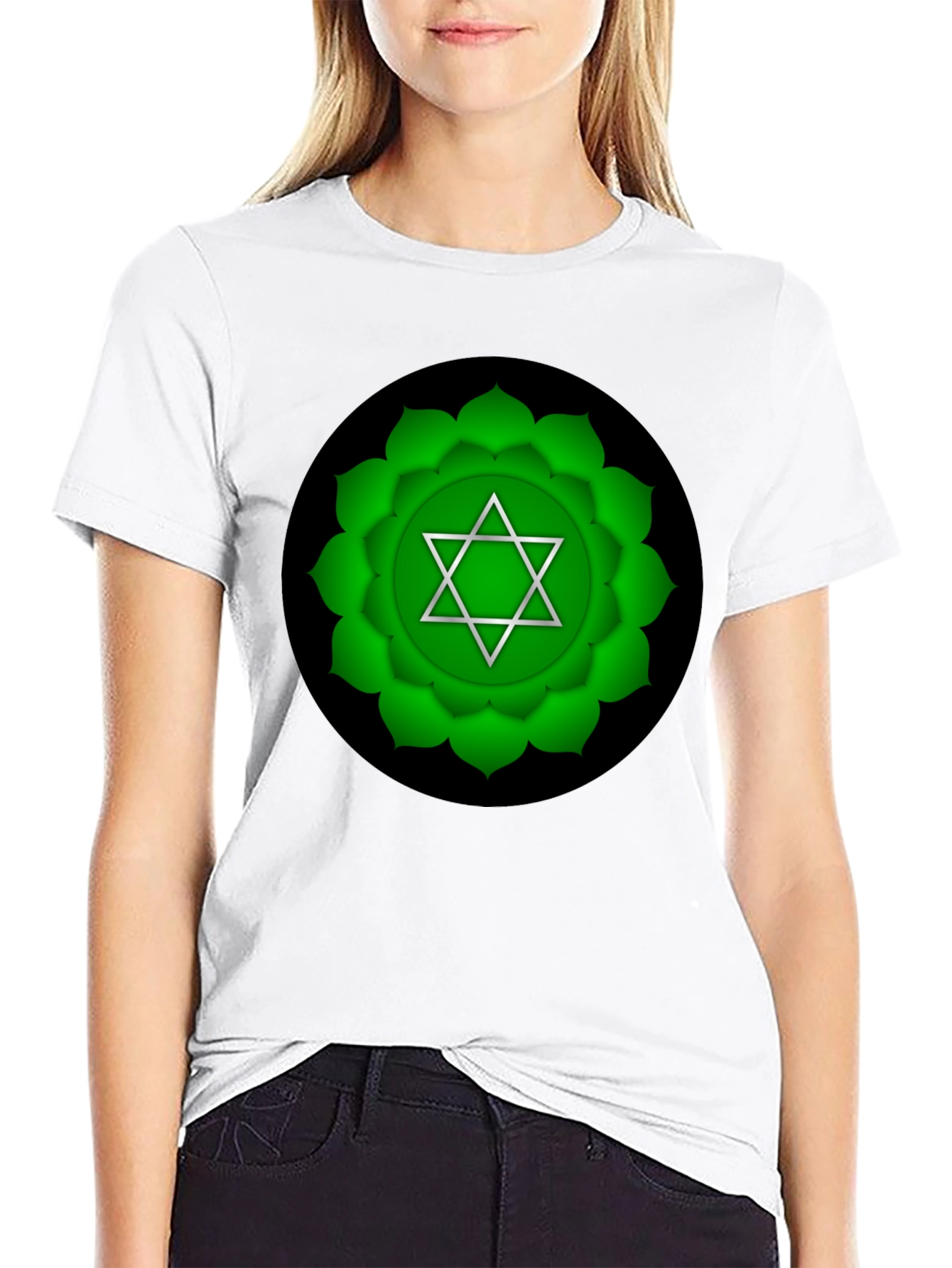 Heart Chakra T-Shirt - Green Spiritual Design
