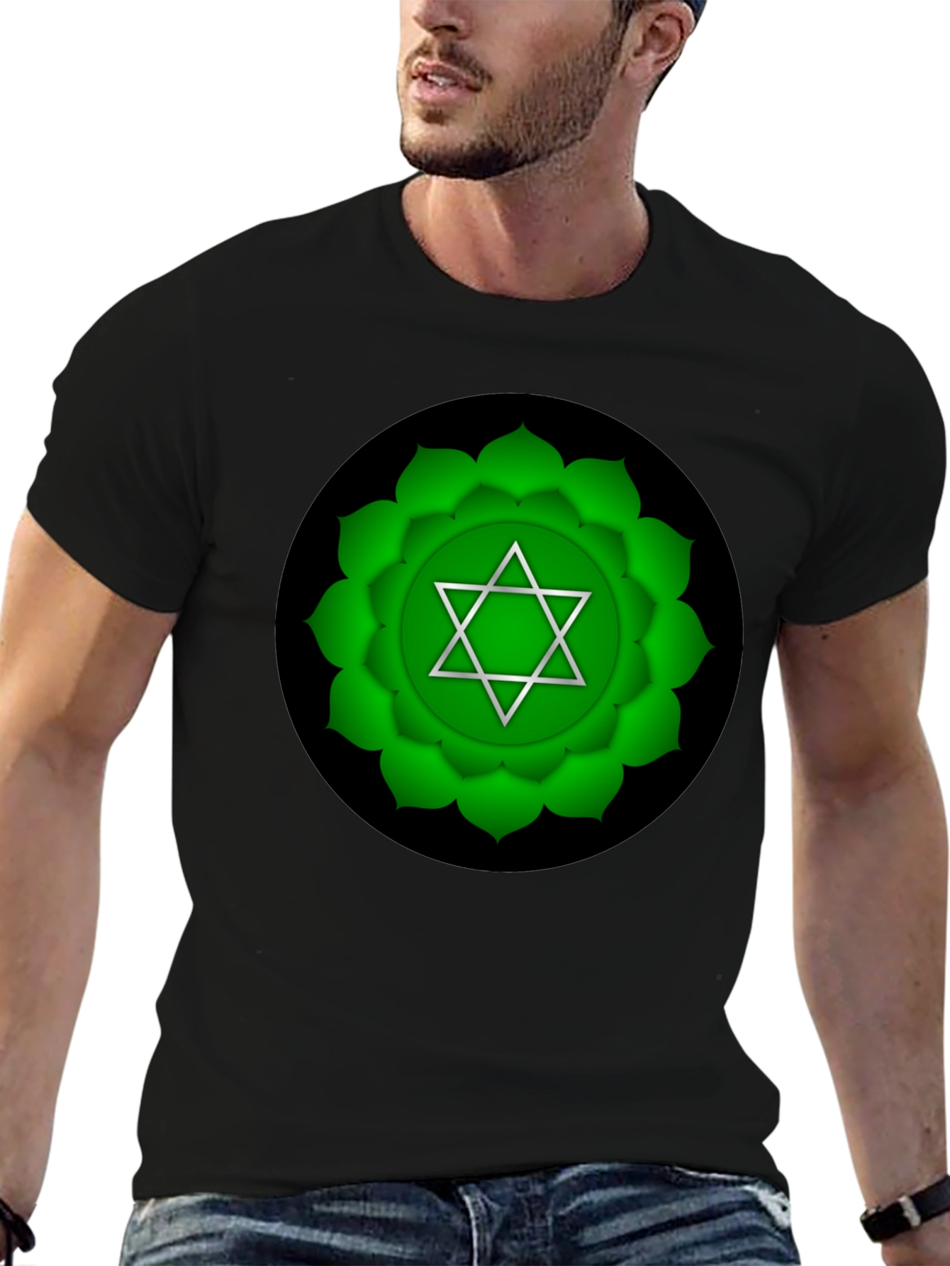 Heart Chakra T-Shirt - Green Spiritual Design