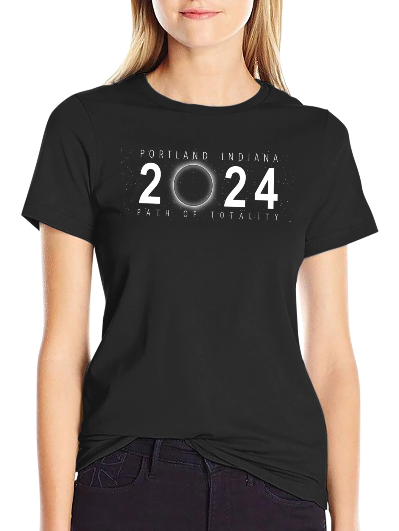 Portland Indiana 2024 Total Solar Eclipse Souvenir T-Shirt