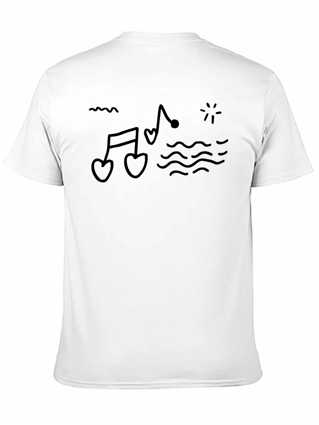 Heart Notes T-Shirt - Stylish Music Lover Tee