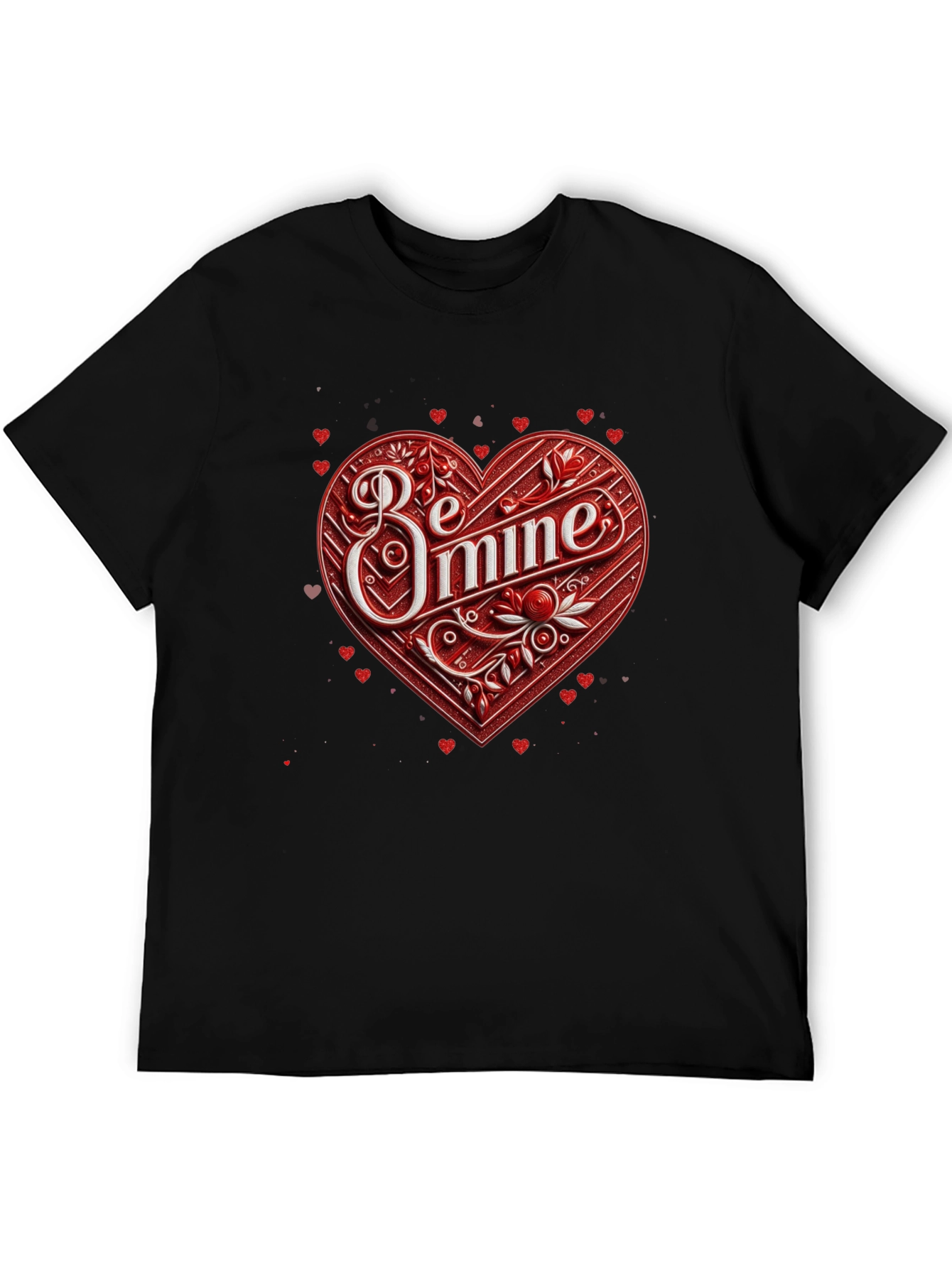 Be Mine Heart Valentines Day Graphic Tee