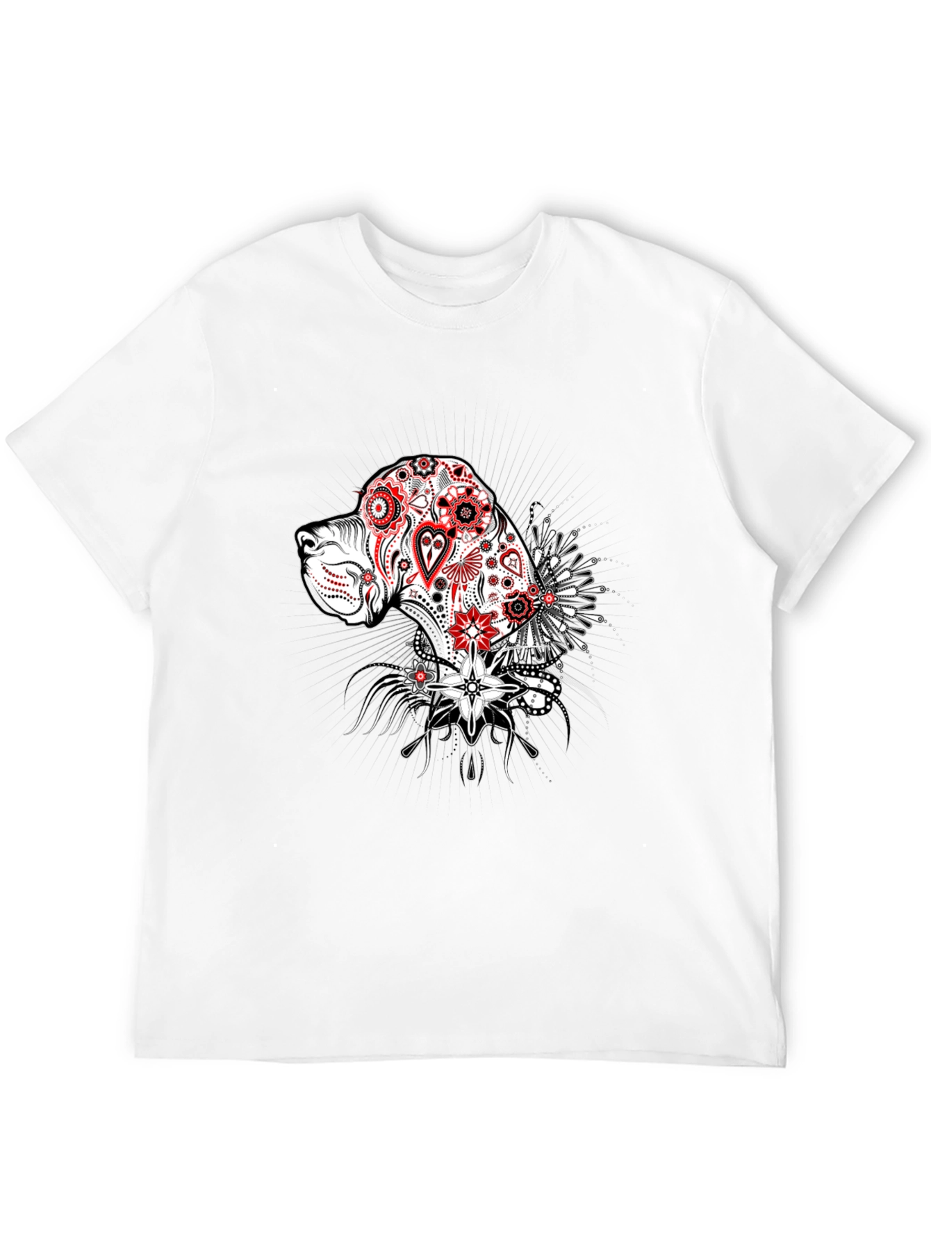 Dog Sugar Skull Graphic T-Shirt
