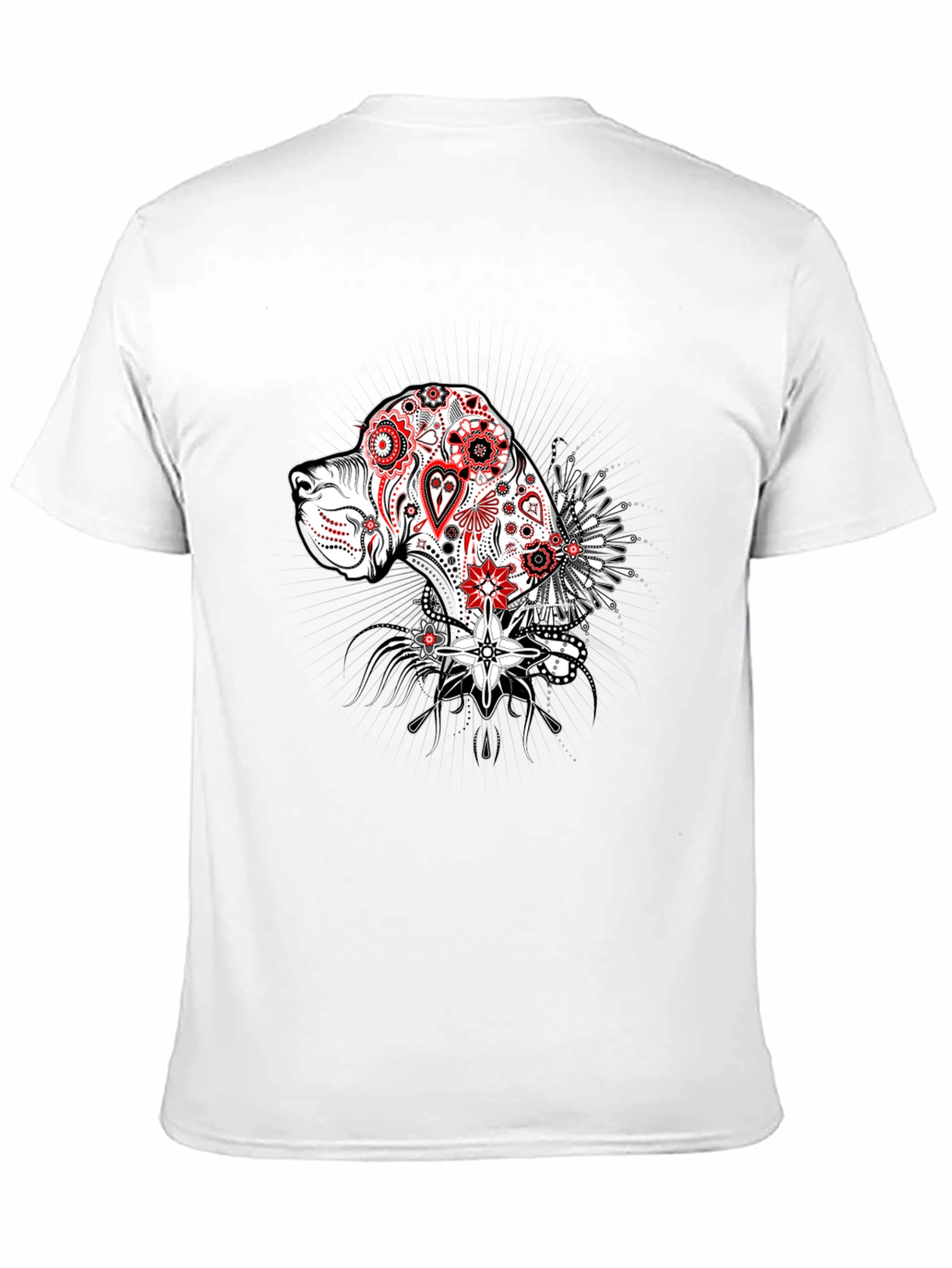 Dog Sugar Skull Graphic T-Shirt