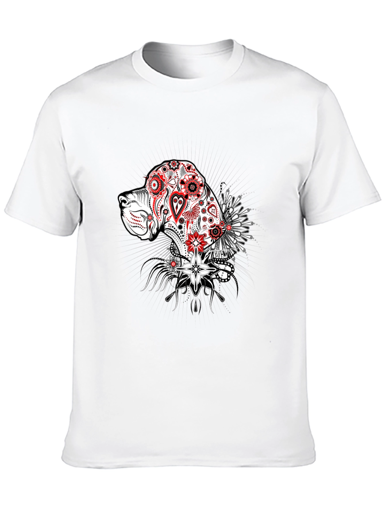 Dog Sugar Skull Graphic T-Shirt