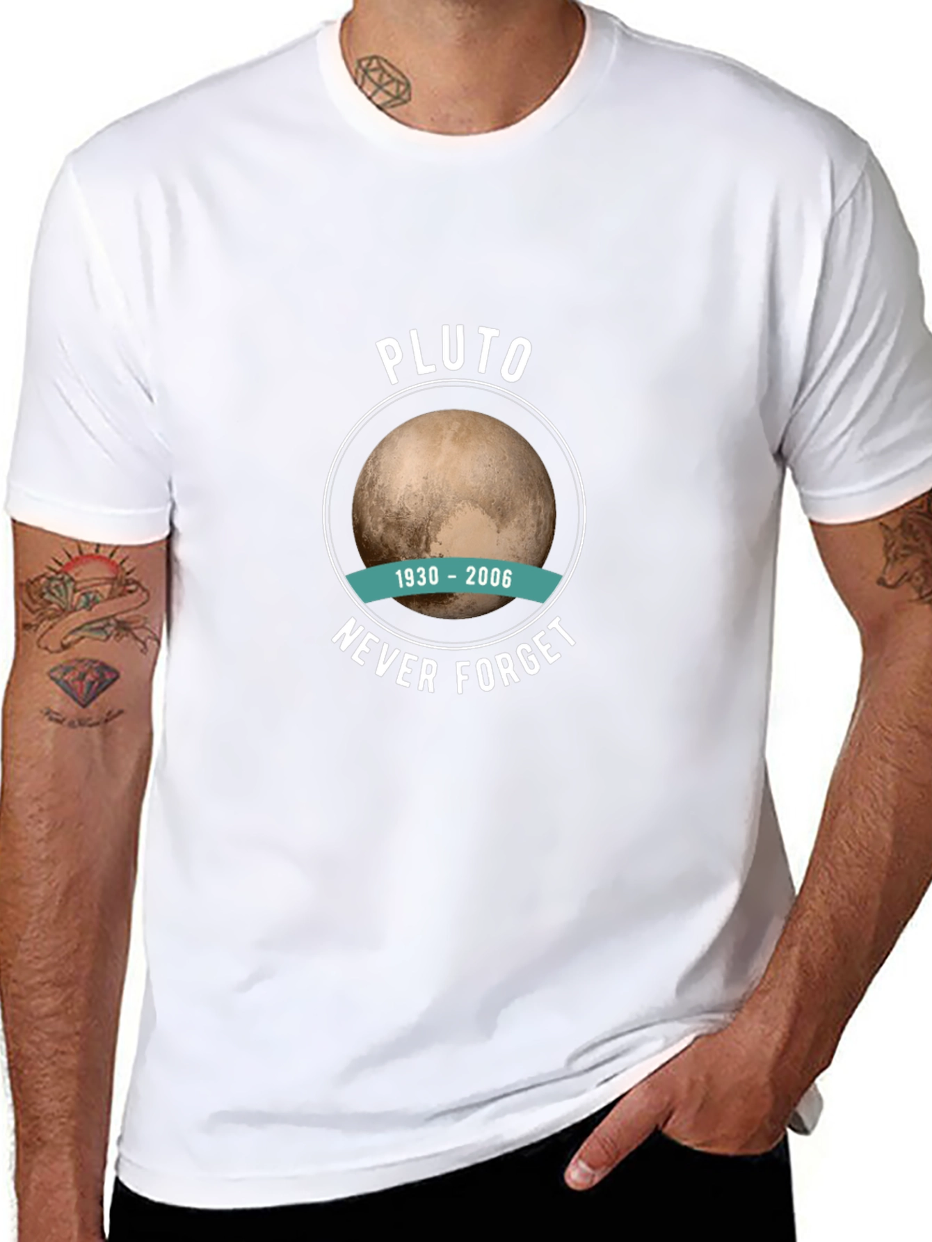 Pluto Never Forget T-Shirt - Mens Black Tee