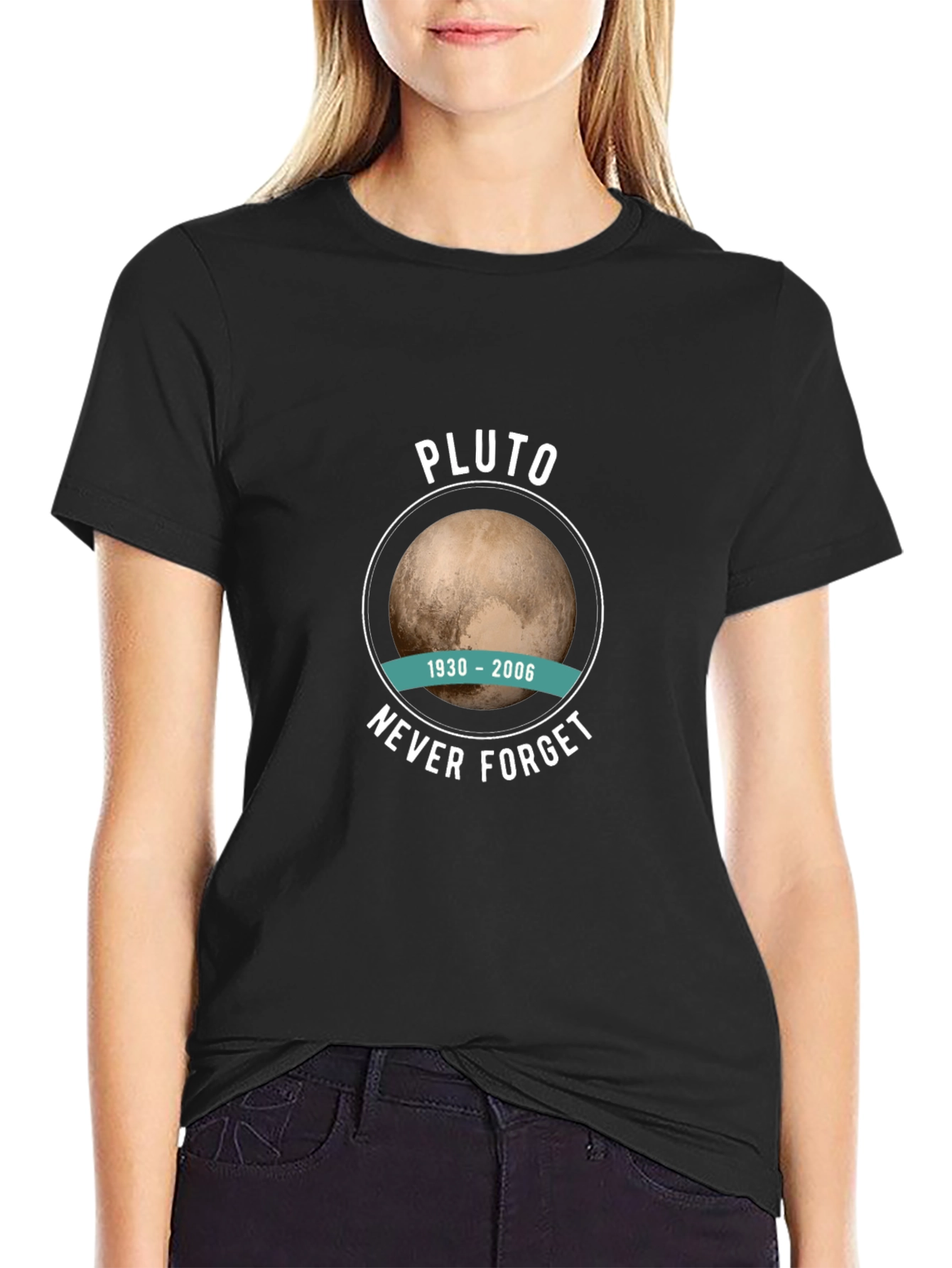 Pluto Never Forget T-Shirt - Mens Black Tee