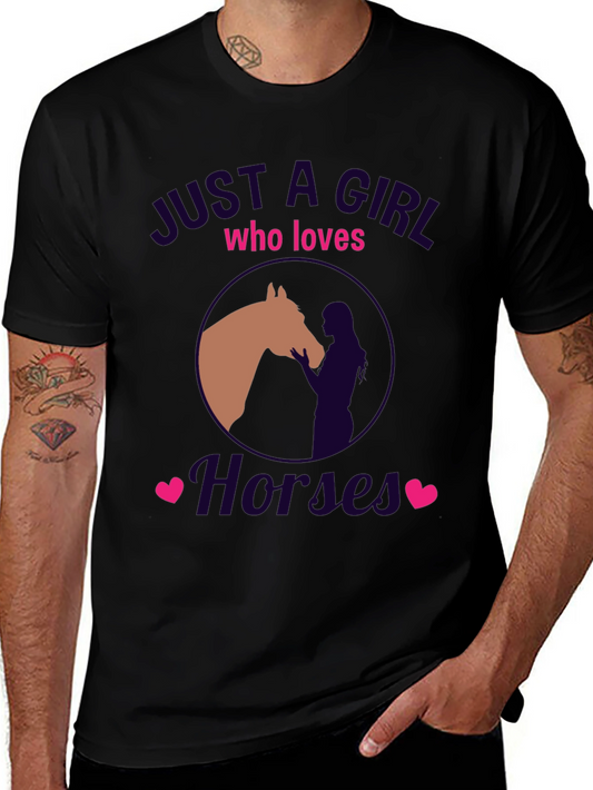 Just A Girl Who Loves Horses Graphic Tee