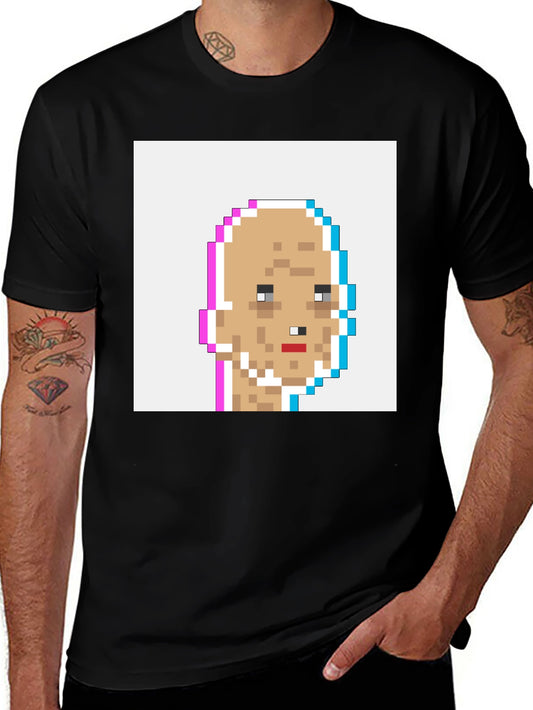 Pixel Art Tee - Glitch Crypto Punk Style