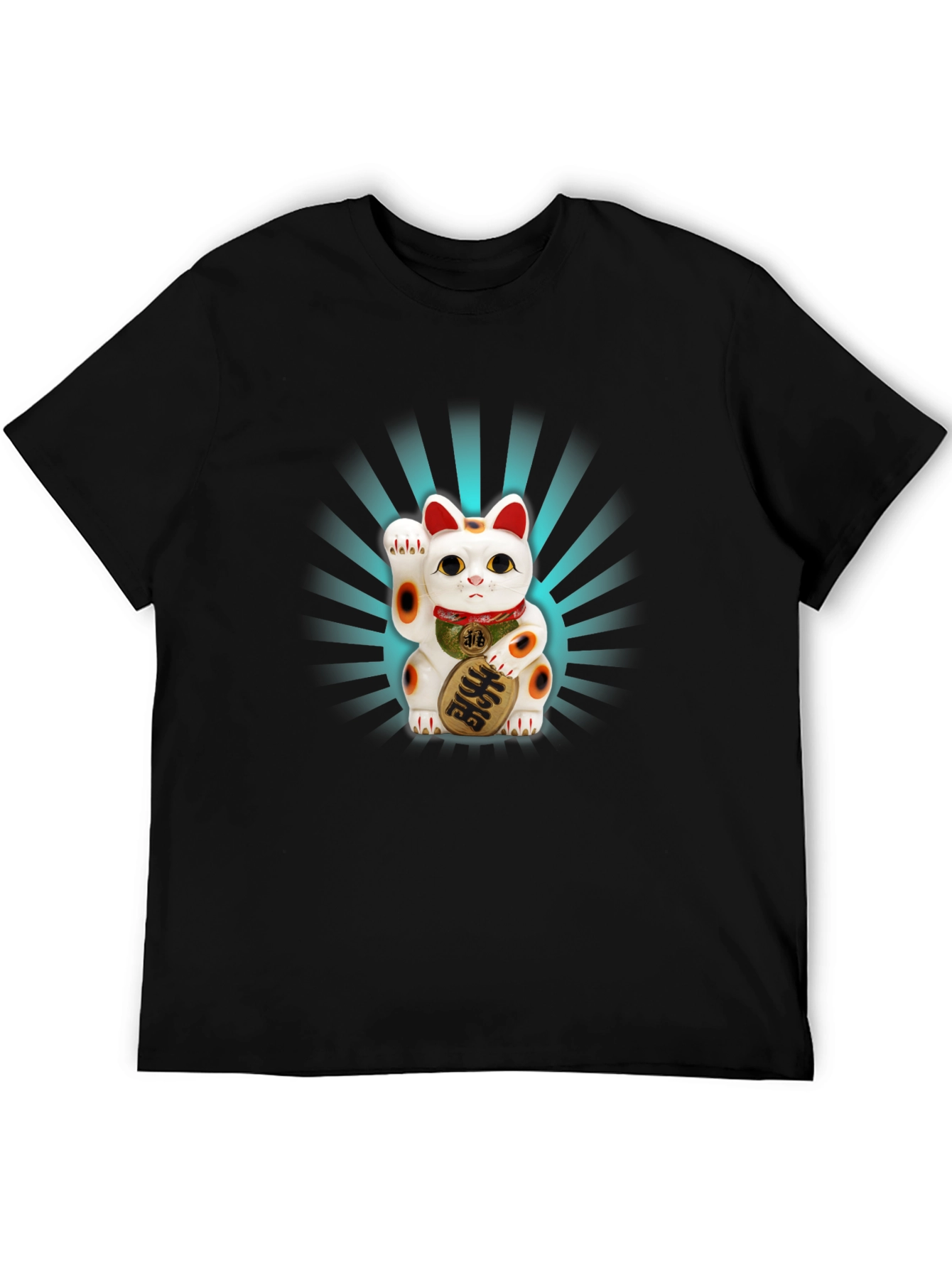 Maneki Neko Graphic Tee - Lucky Cat Design