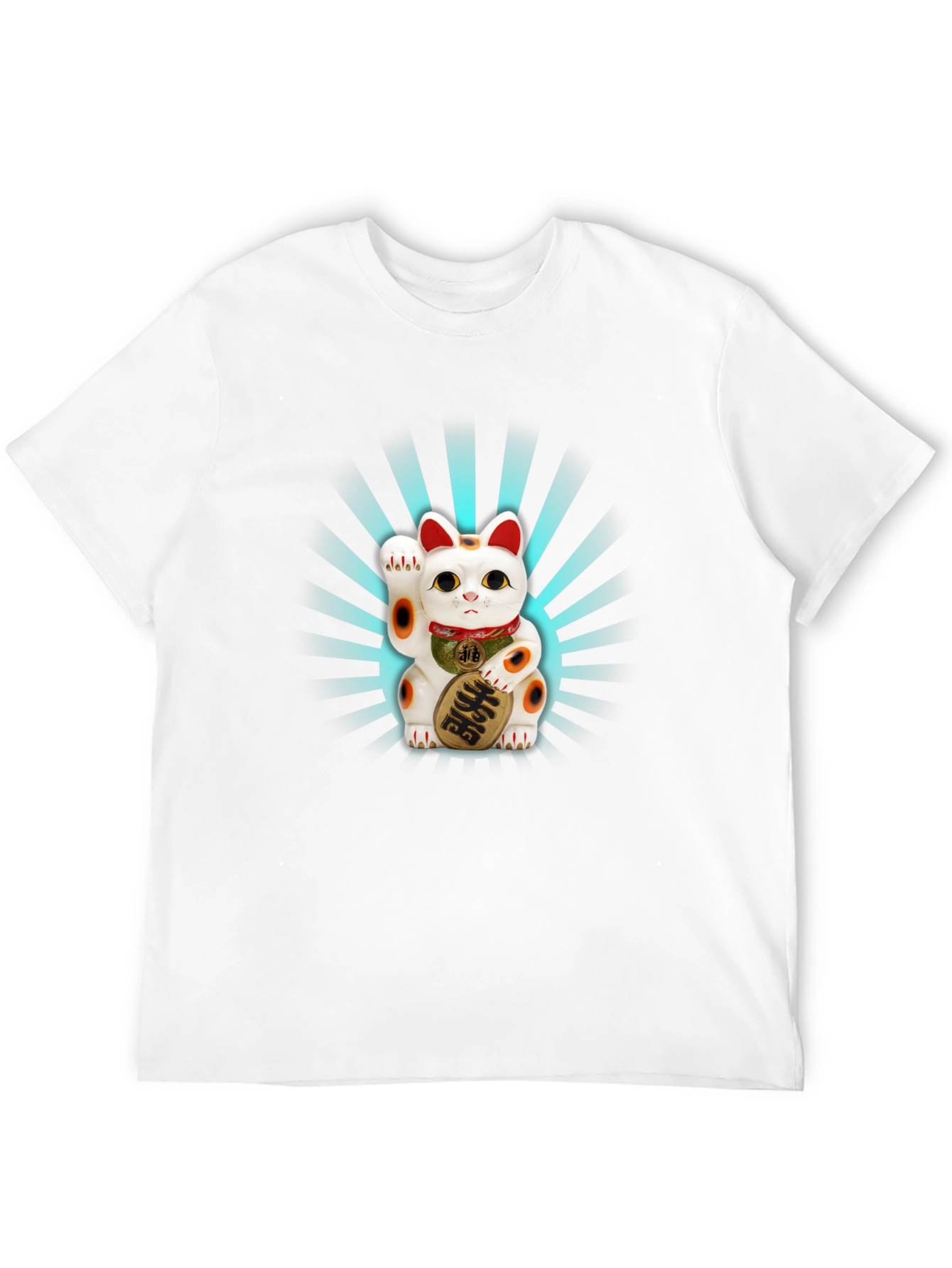 Maneki Neko Graphic Tee - Lucky Cat Design