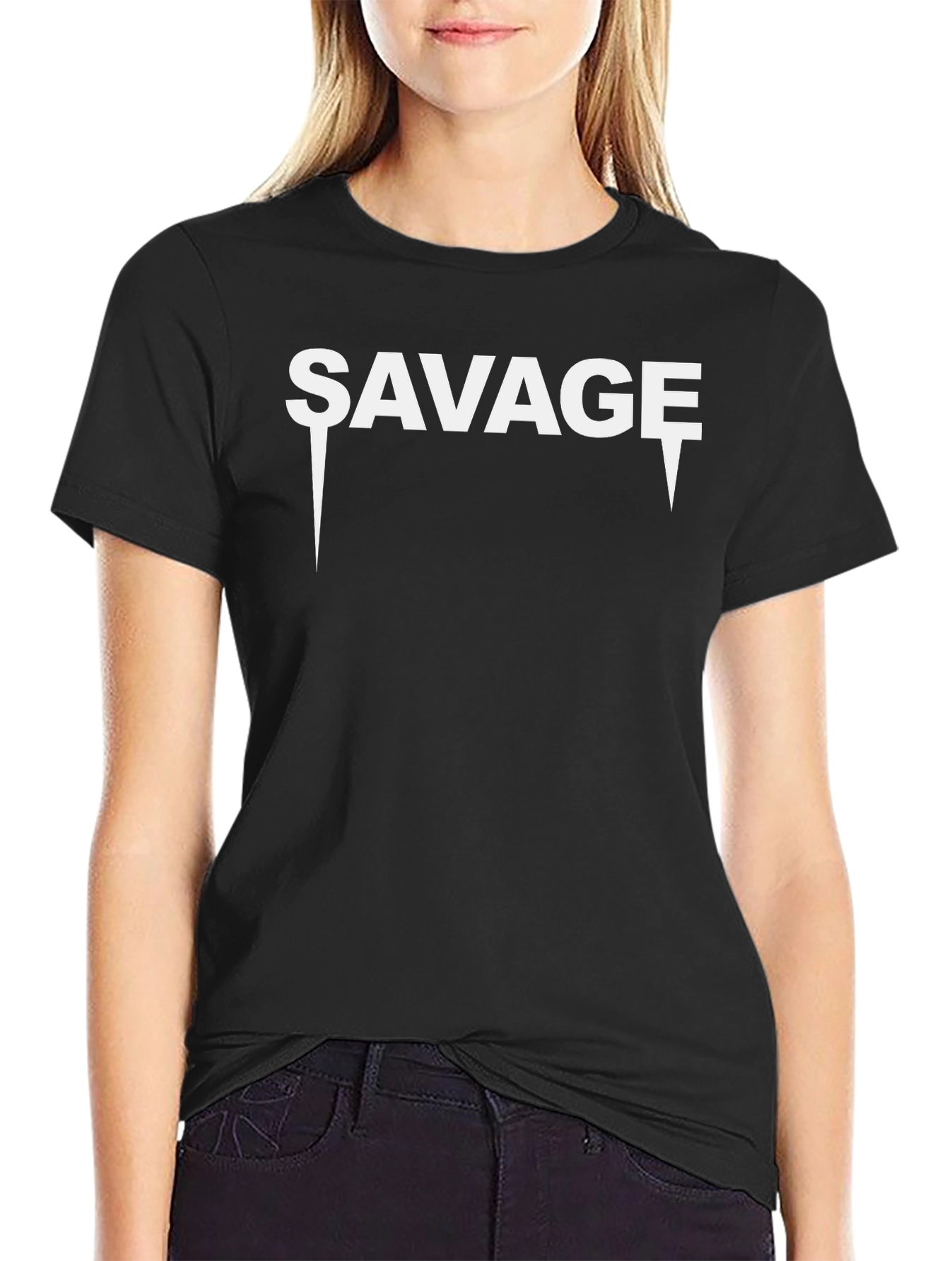 Mens Black Savage Graphic Tee