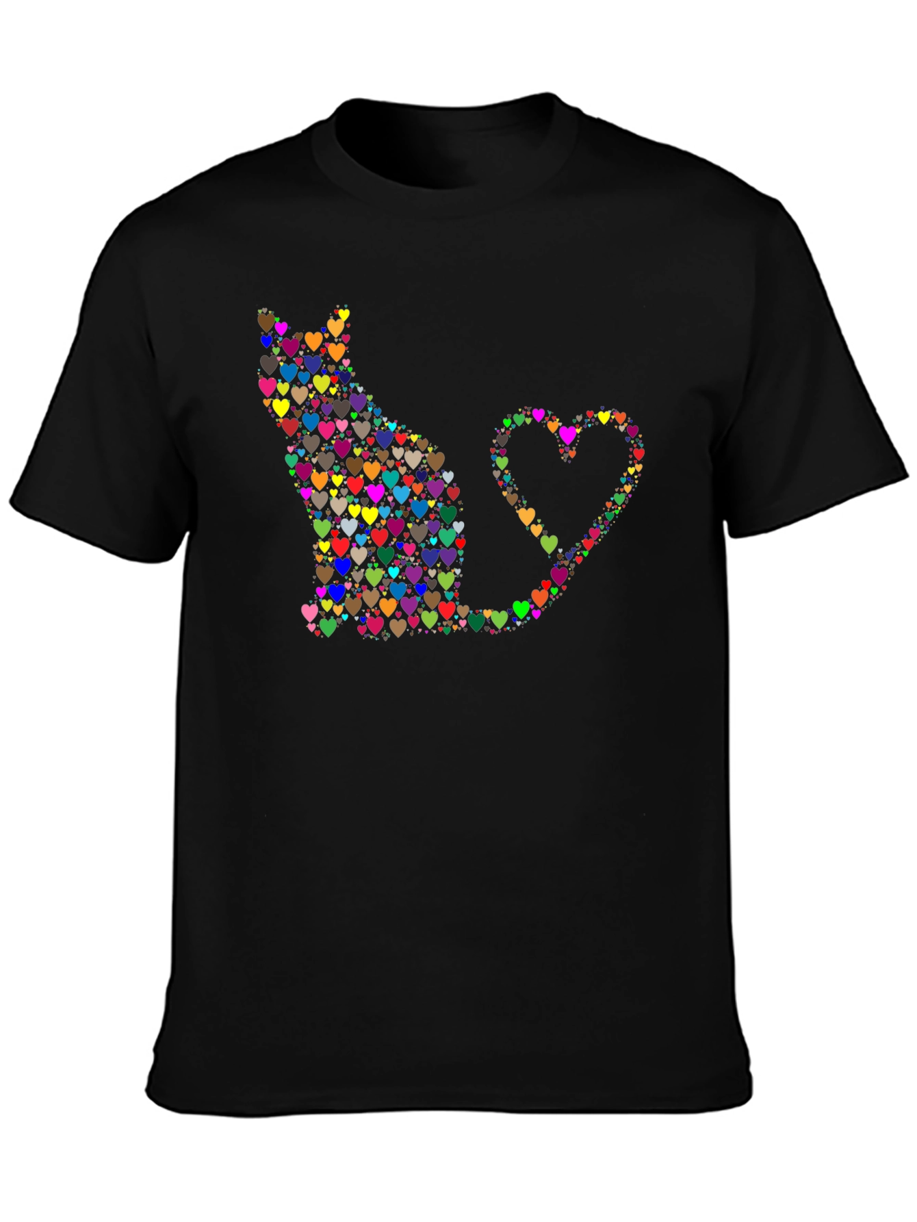 Heart Cat T-Shirt - Love Your Feline Friend!