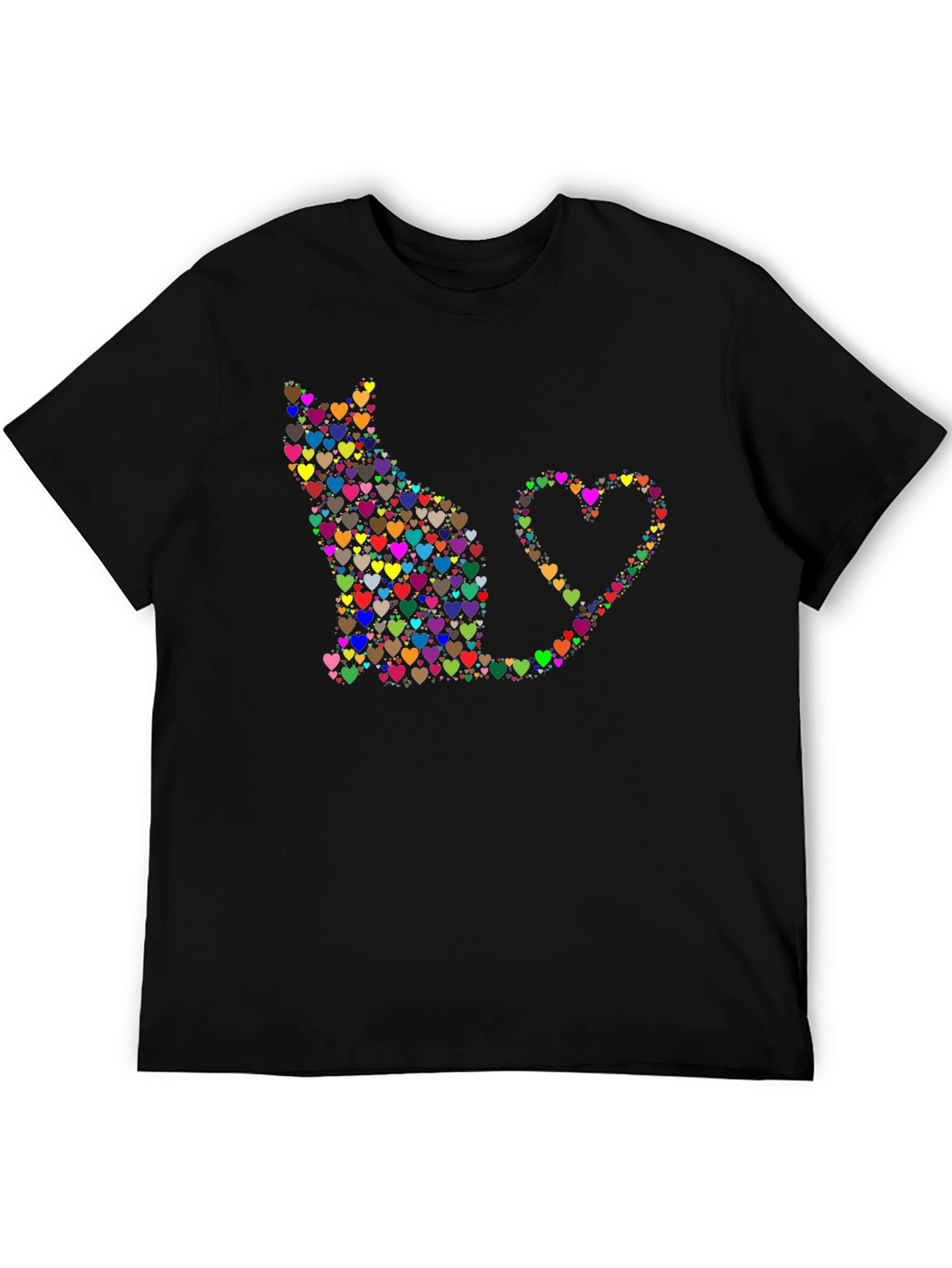 Heart Cat T-Shirt - Love Your Feline Friend!