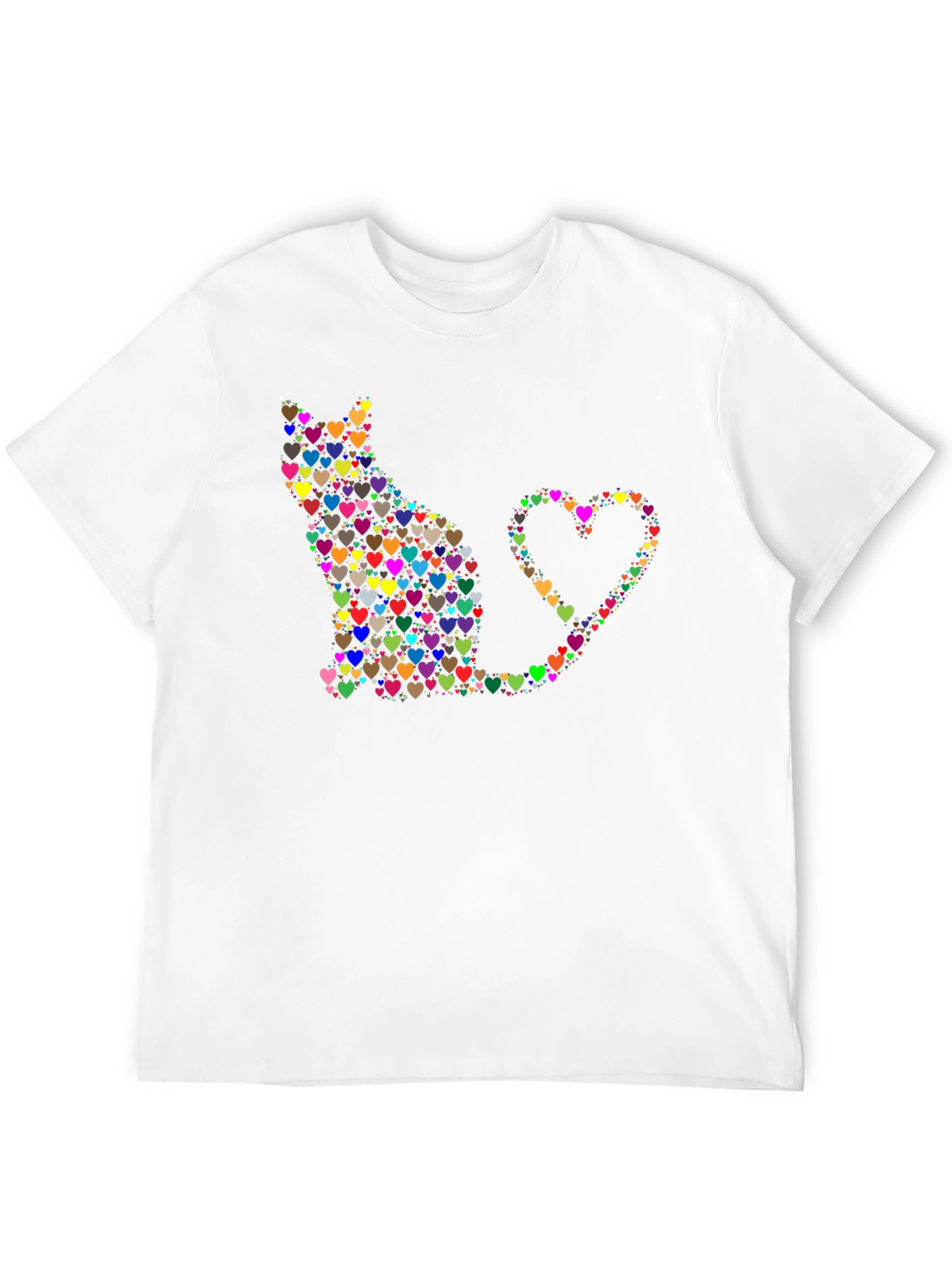 Heart Cat T-Shirt - Love Your Feline Friend!
