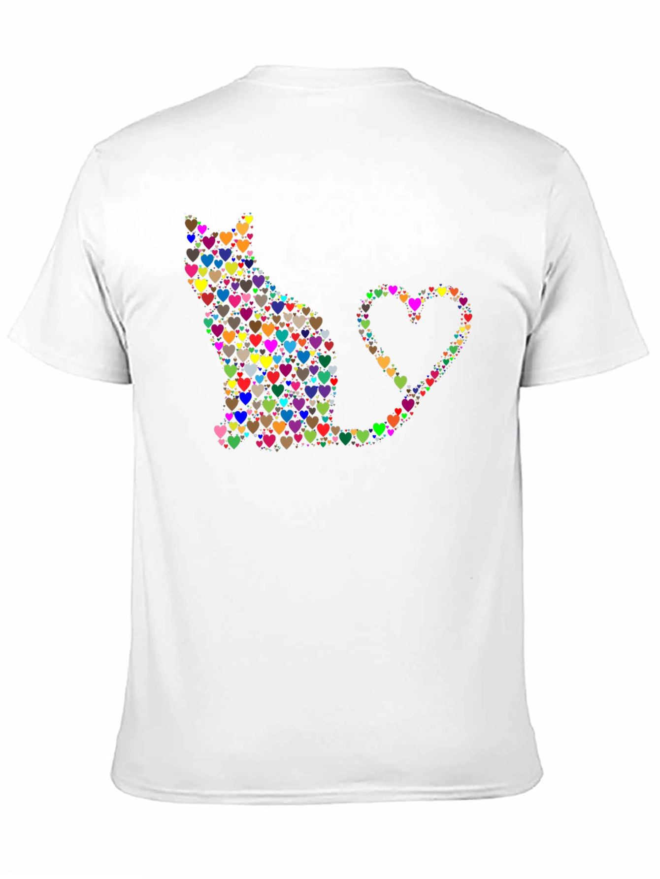 Heart Cat T-Shirt - Love Your Feline Friend!