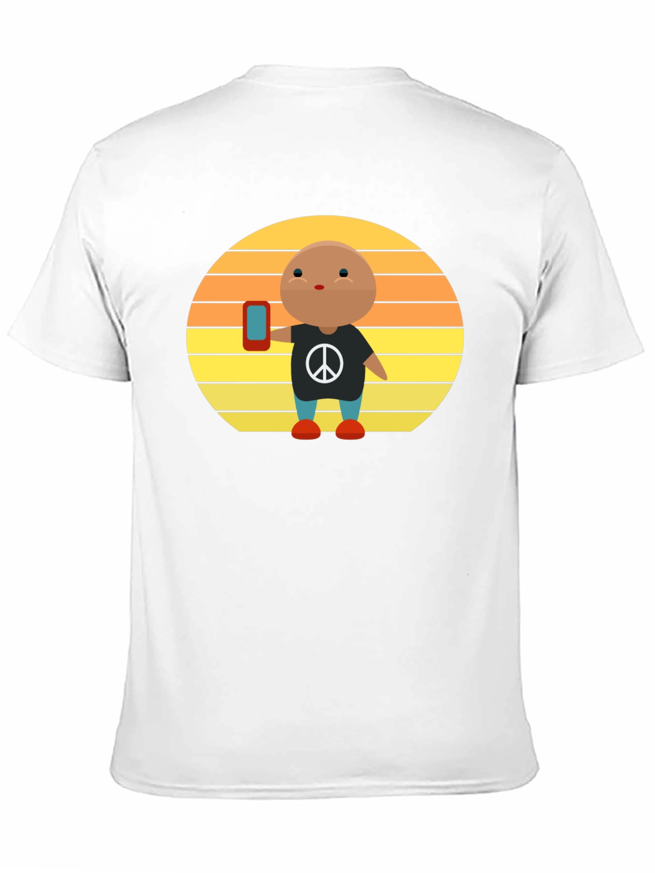Peace Sign T-Shirt with Phone Graphic Tee