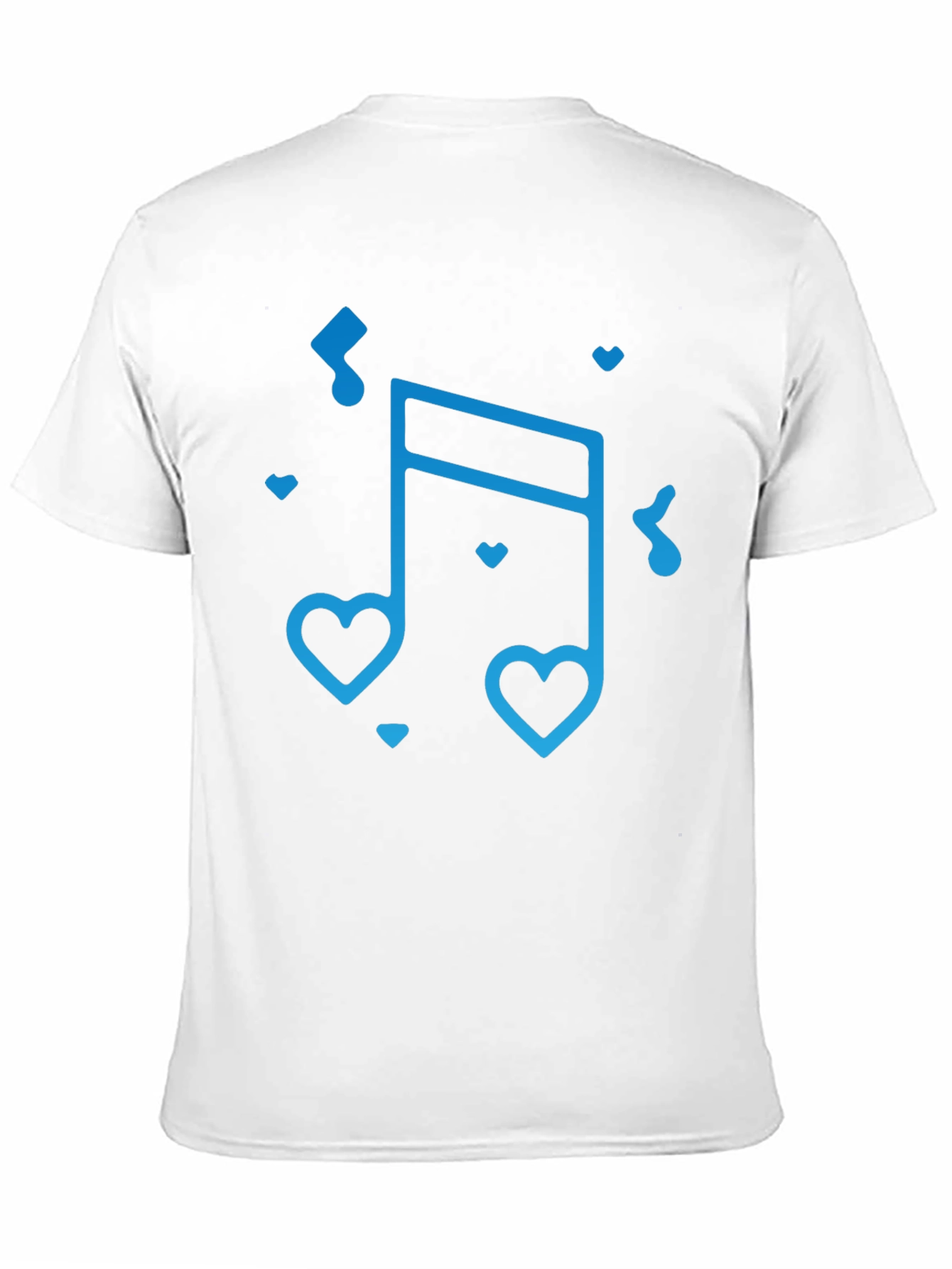 Heart Music Note Graphic Black T-Shirt