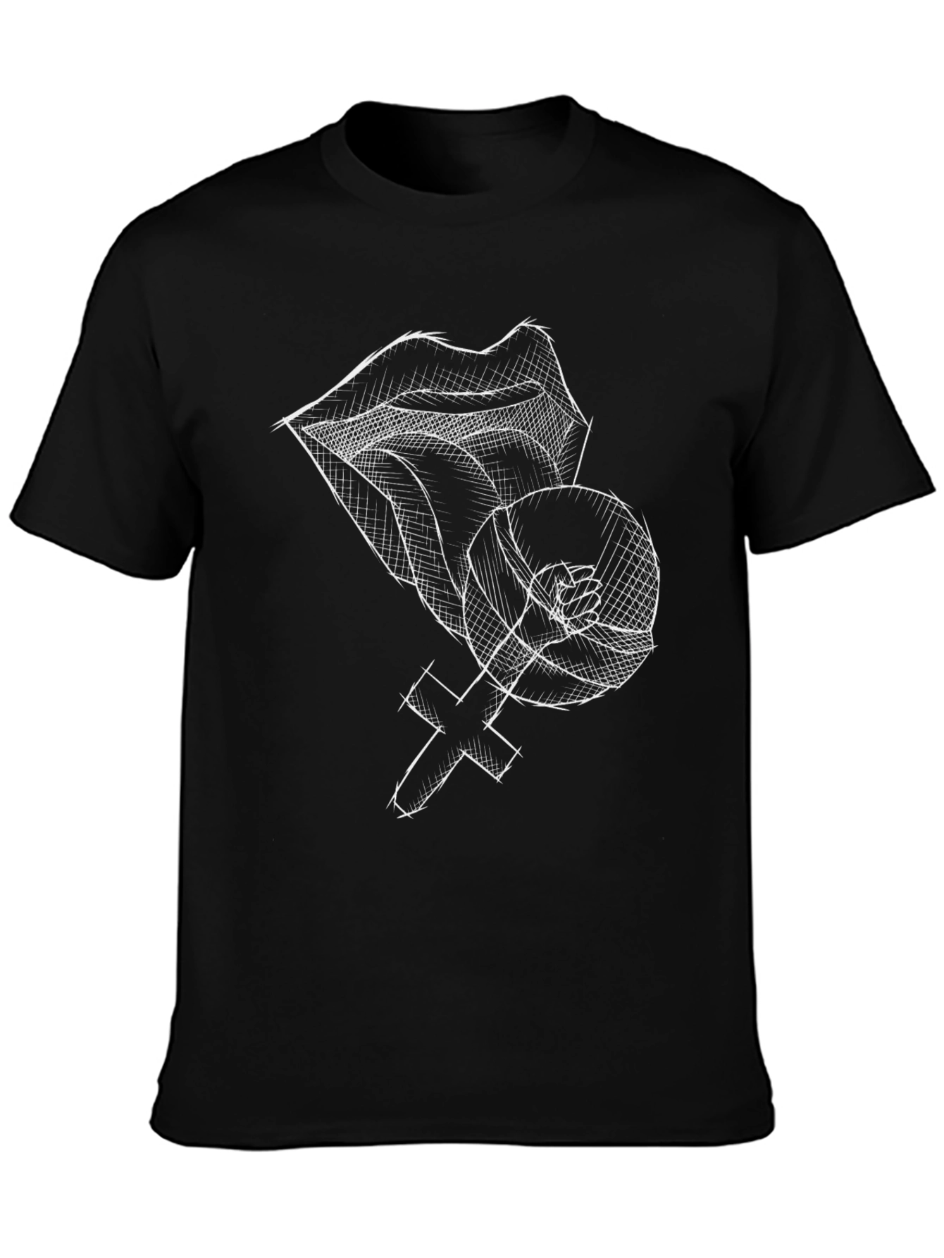 Feminist Fist & Lips Graphic T-Shirt