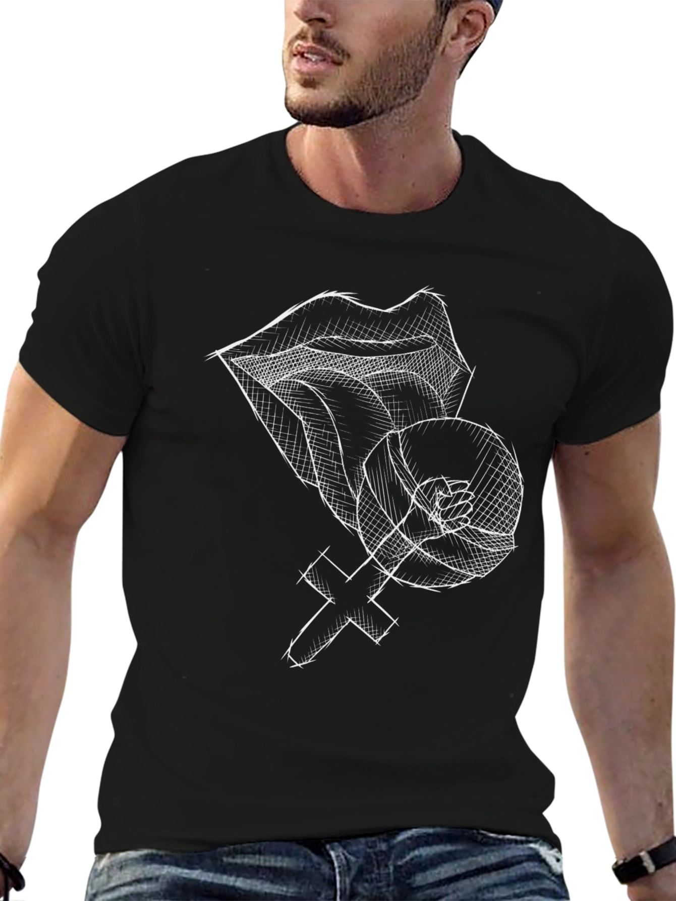 Feminist Fist & Lips Graphic T-Shirt