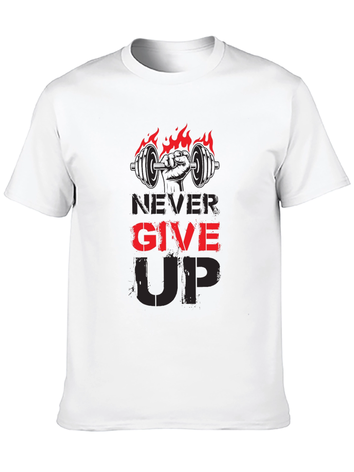 Never Give Up Gym T-Shirt - Fitness Motivation