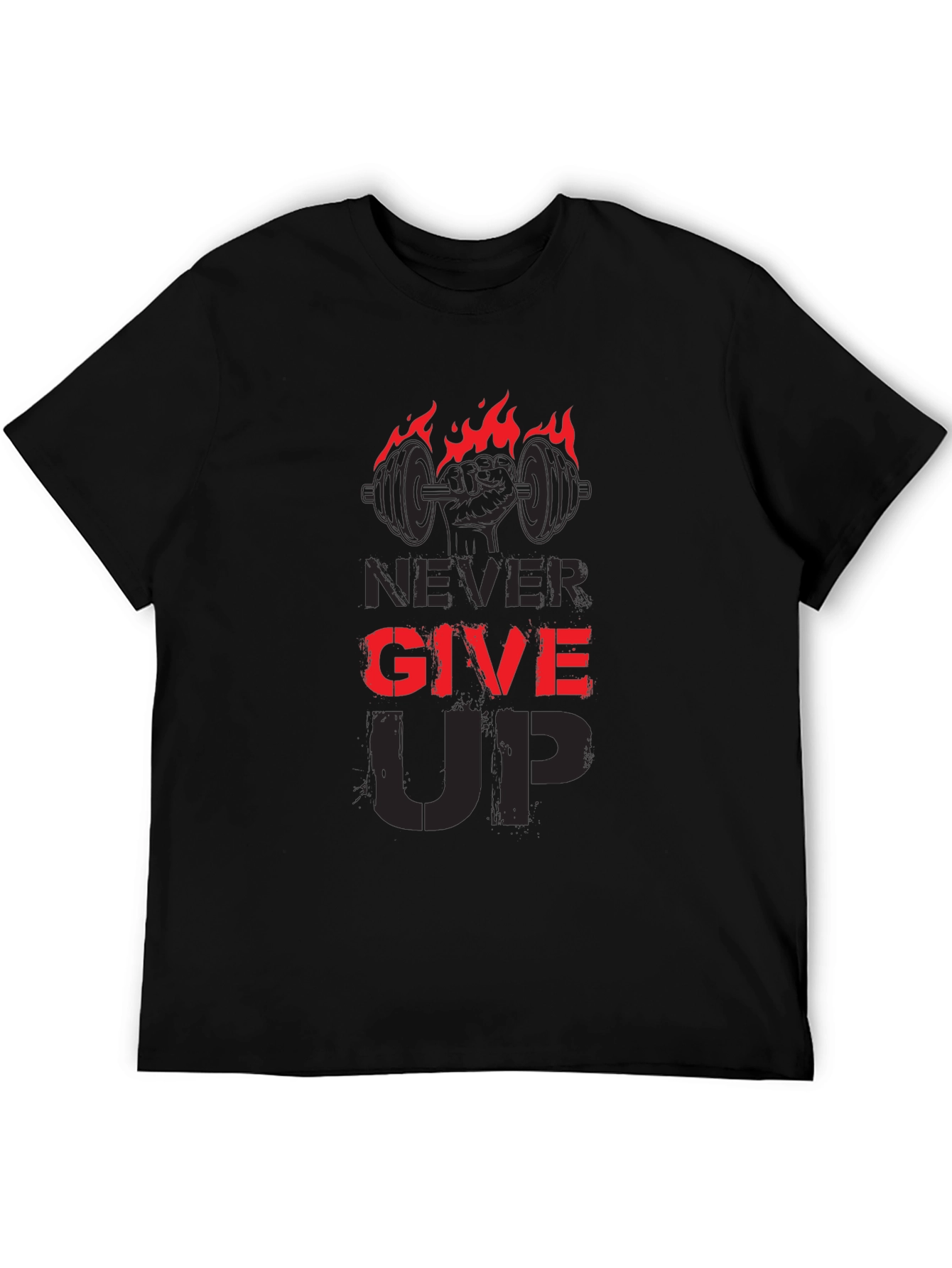 Never Give Up Gym T-Shirt - Fitness Motivation