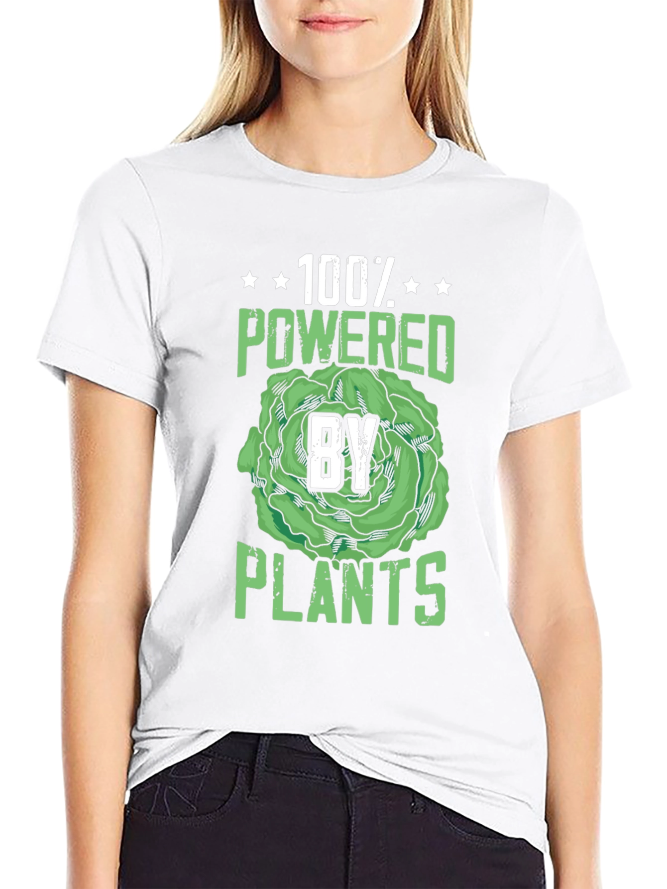 100% Powered By Plants Graphic Tee - Vegan T-Shirt