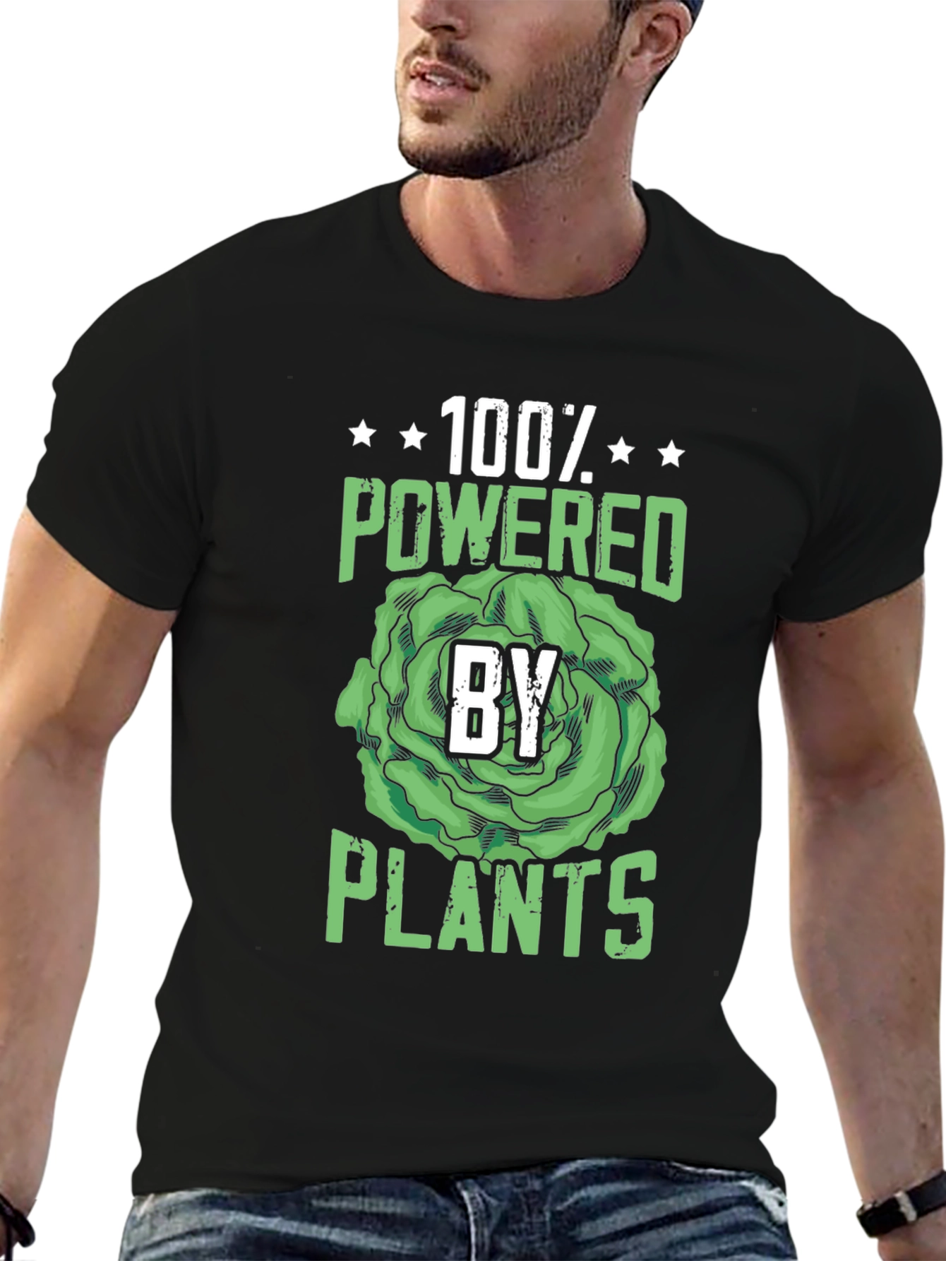 100% Powered By Plants Graphic Tee - Vegan T-Shirt
