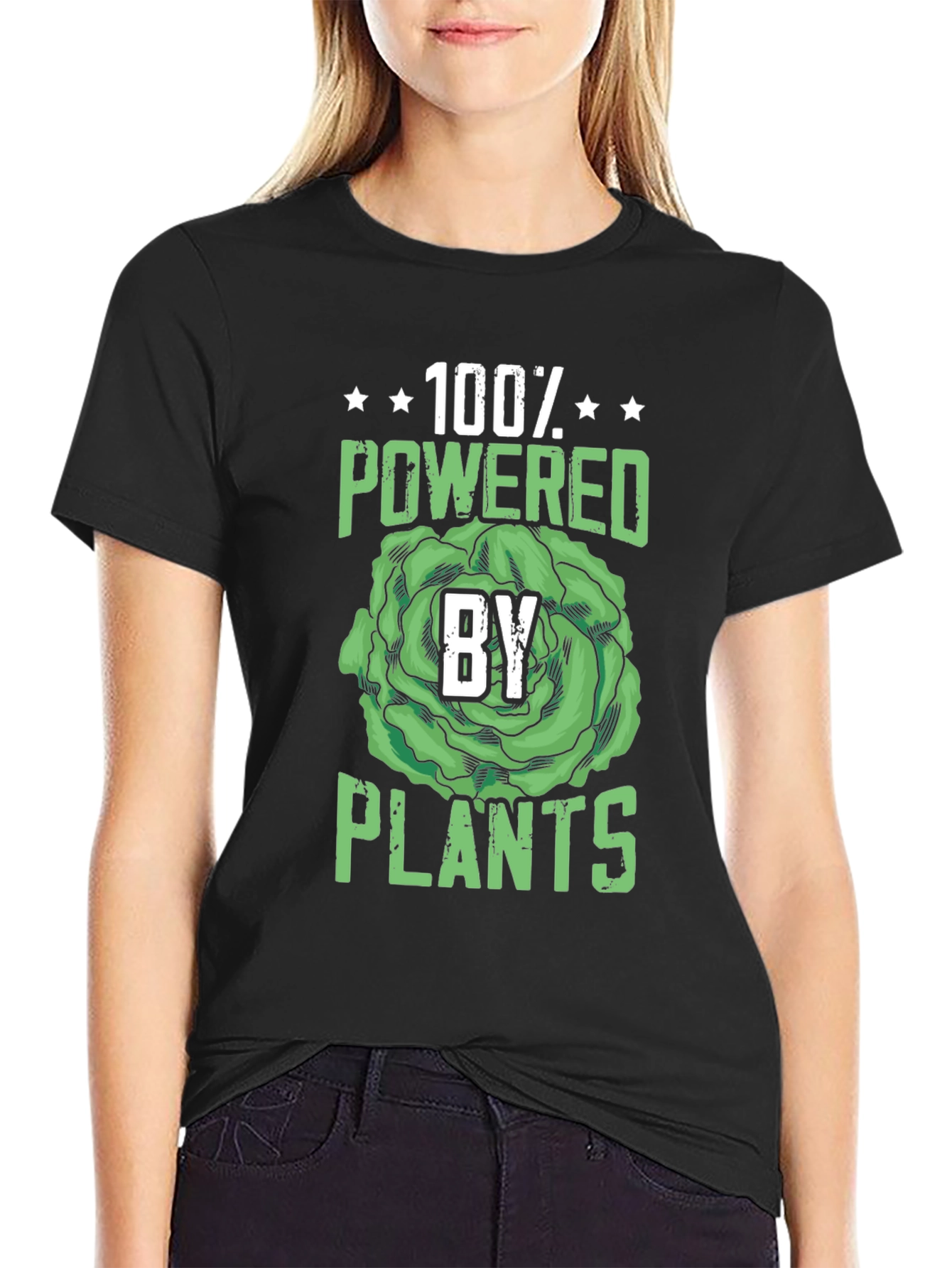 100% Powered By Plants Graphic Tee - Vegan T-Shirt