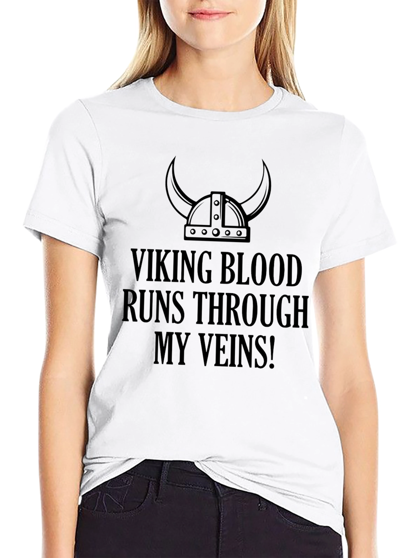 Viking Blood Runs Through My Veins! Black T-Shirt