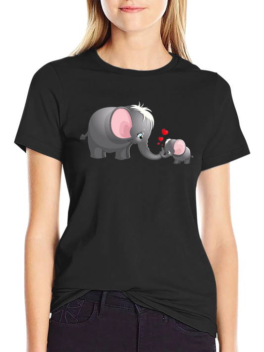 Elephant Love Graphic Tee - Cute Family T-Shirt